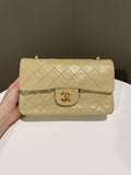Chanel Vintage Classic Quilted Small Double Flap Beige Lambskin - Bags - 15