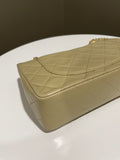 Chanel Vintage Classic Quilted Small Double Flap Beige Lambskin - Bags - 9