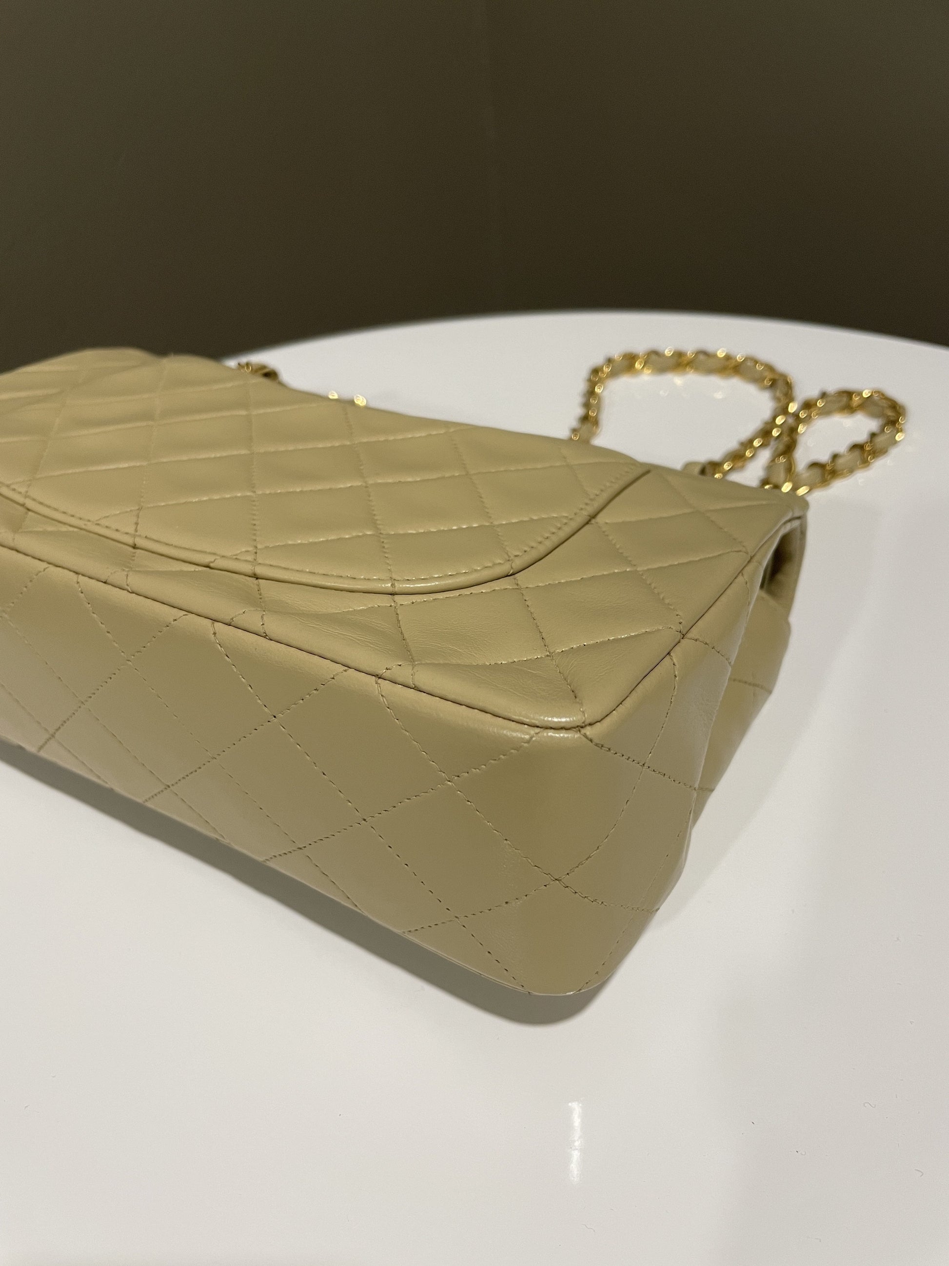 Chanel Vintage Classic Quilted Small Double Flap Beige Lambskin - Bags - 10