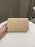 Chanel Classic Quilted Wallet on Chain Beige Caviar - Bags - 3