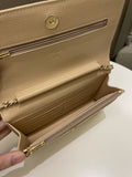 Chanel Classic Quilted Wallet on Chain Beige Caviar - Bags - 14