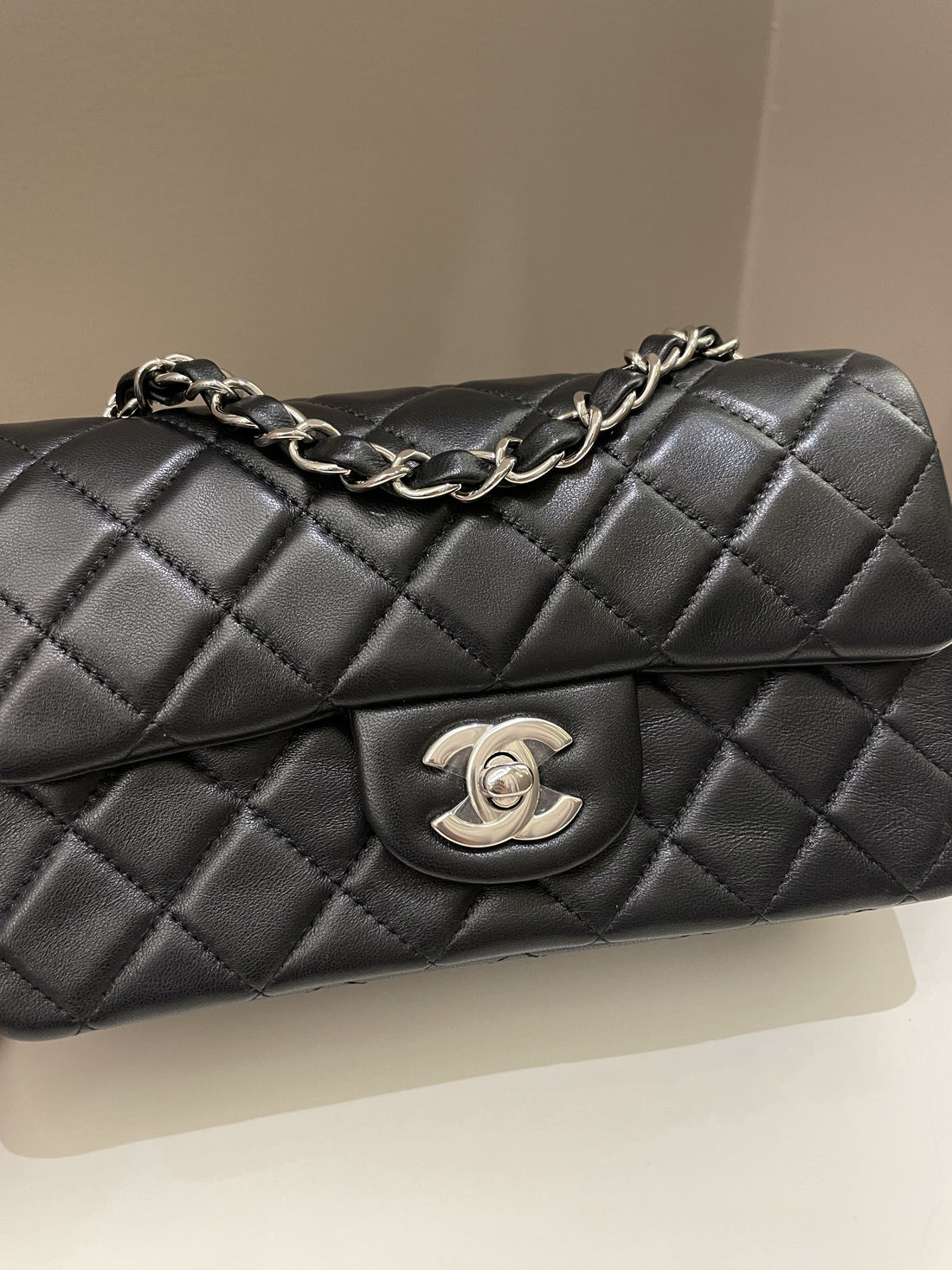 Chanel Classic Quilted Mini Rectangular Black Lambskin - Bags