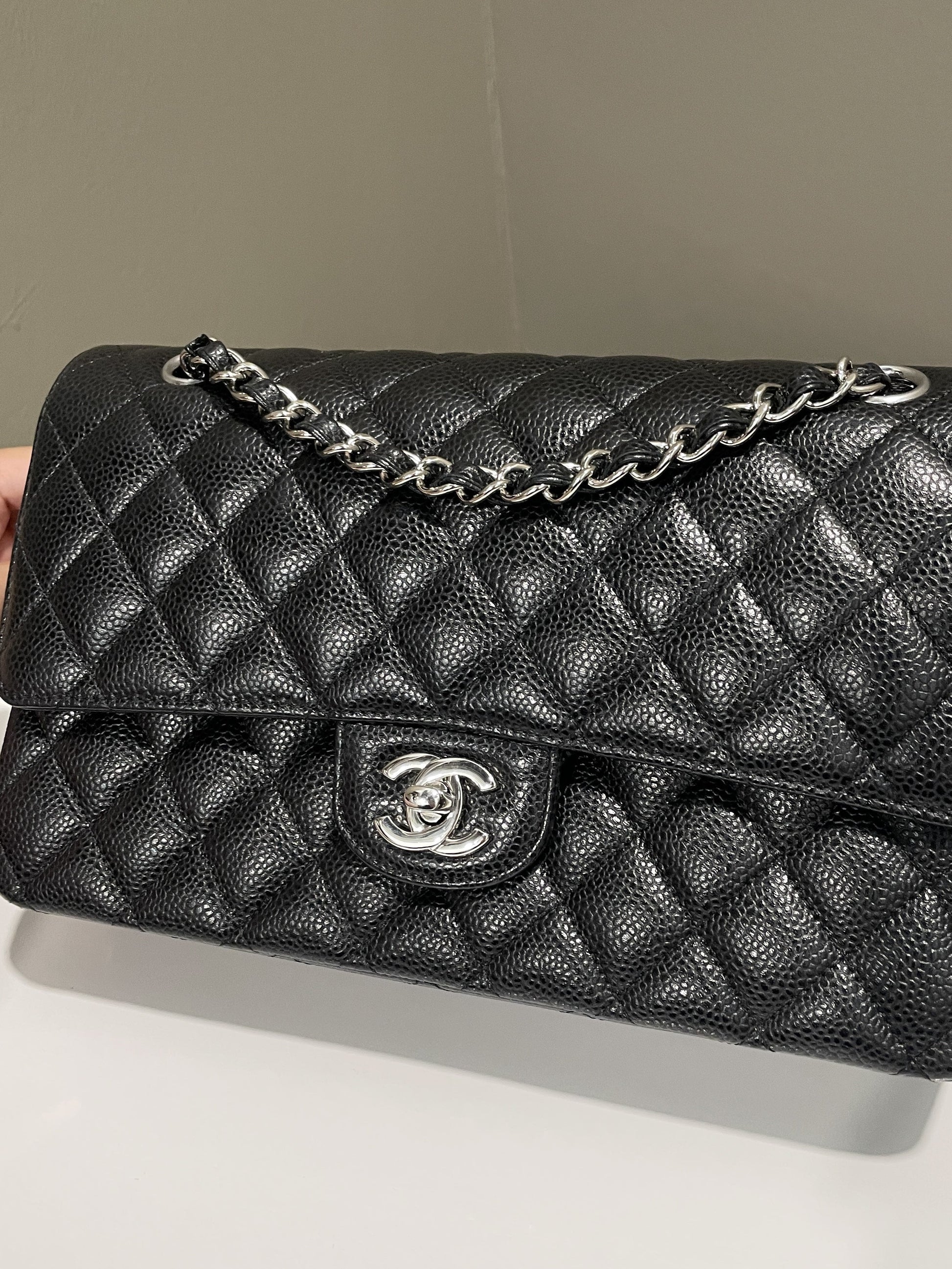 Chanel Classic Quilted Medium Double Flap Black Caviar - Bags - 2