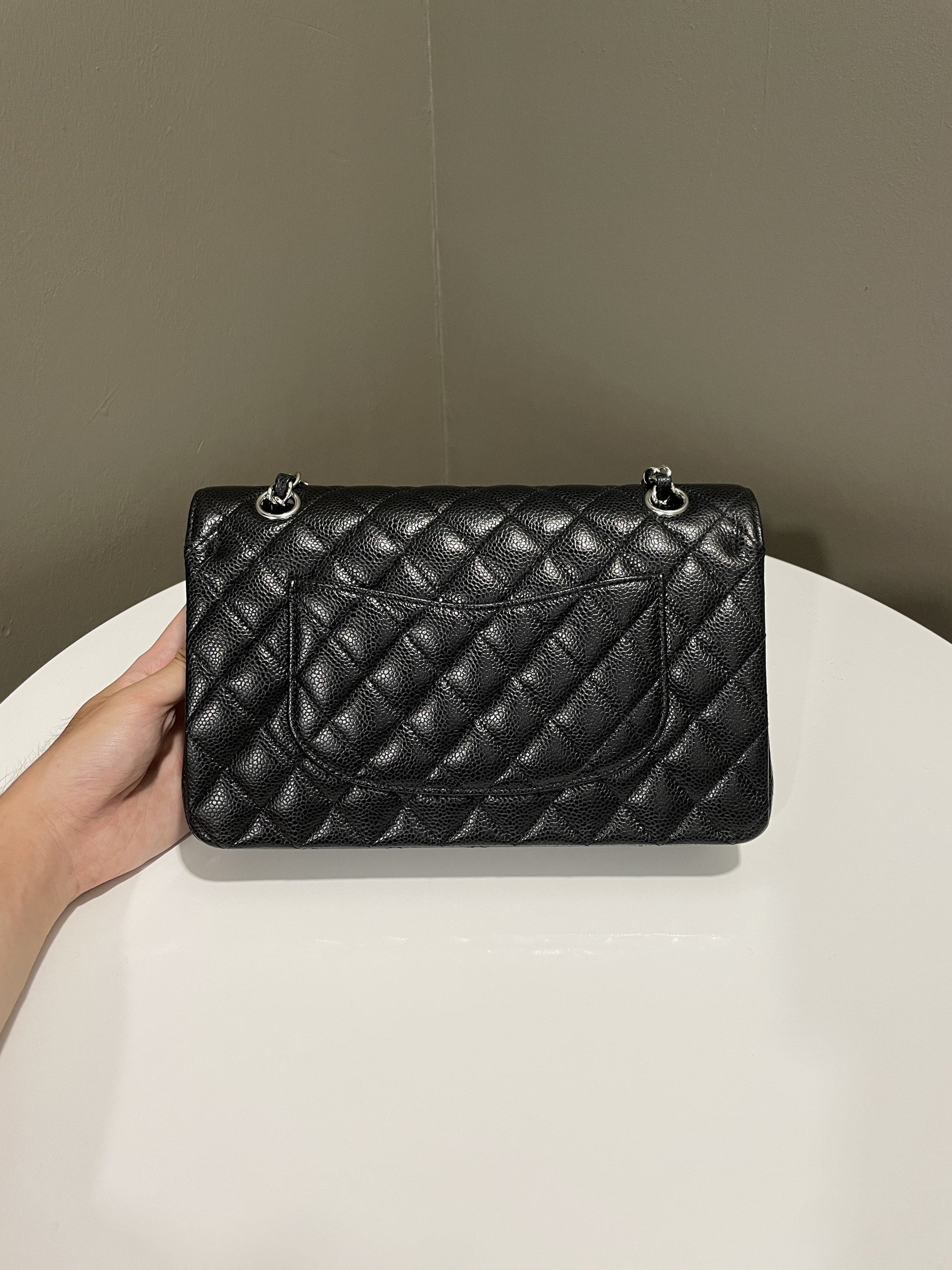 Chanel Classic Quilted Medium Double Flap Black Caviar - Bags - 4