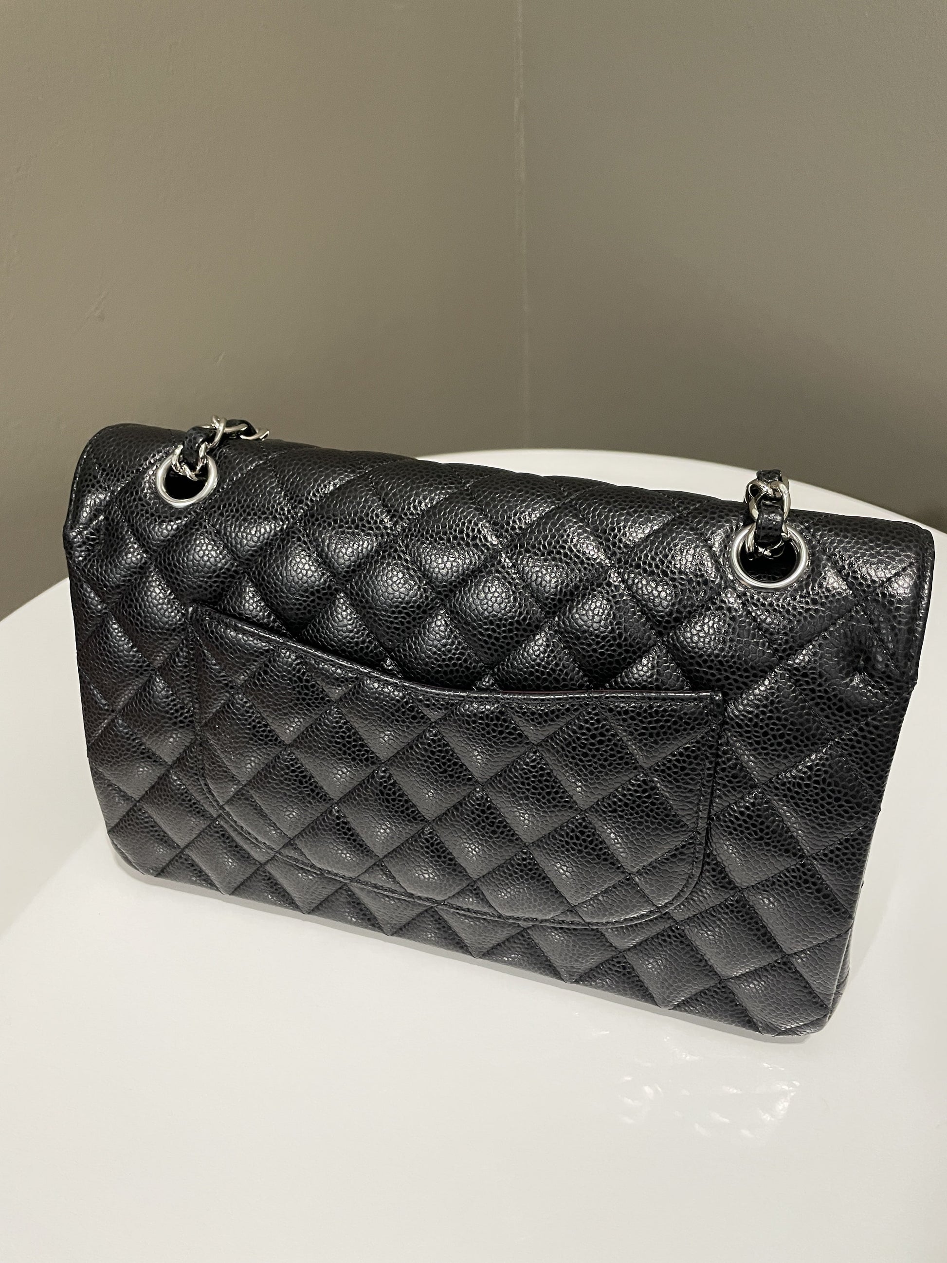 Chanel Classic Quilted Medium Double Flap Black Caviar - Bags - 5