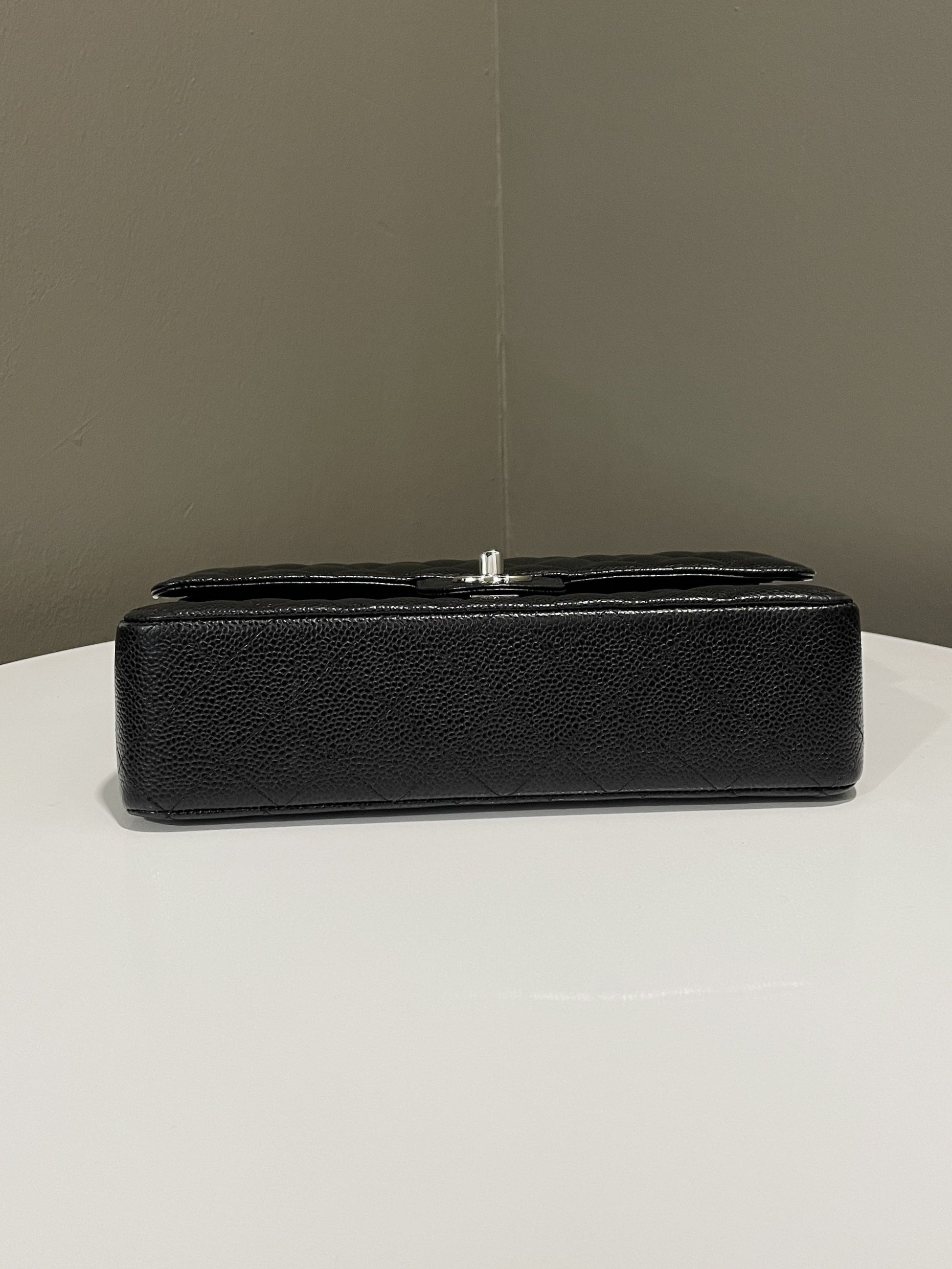 Chanel Classic Quilted Medium Double Flap Black Caviar - Bags - 8