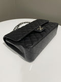 Chanel Classic Quilted Medium Double Flap Black Caviar - Bags - 9