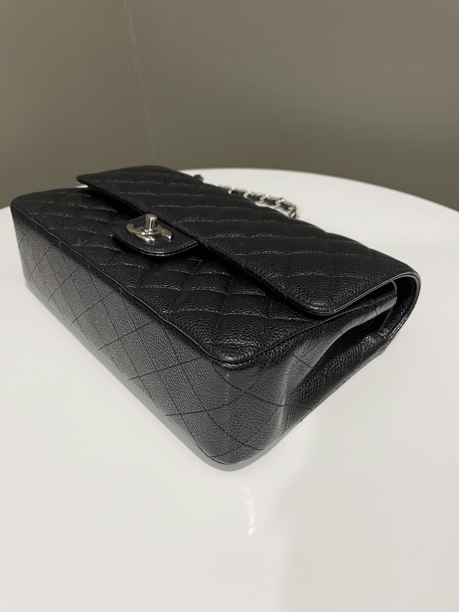 Chanel Classic Quilted Medium Double Flap Black Caviar - Bags - 10
