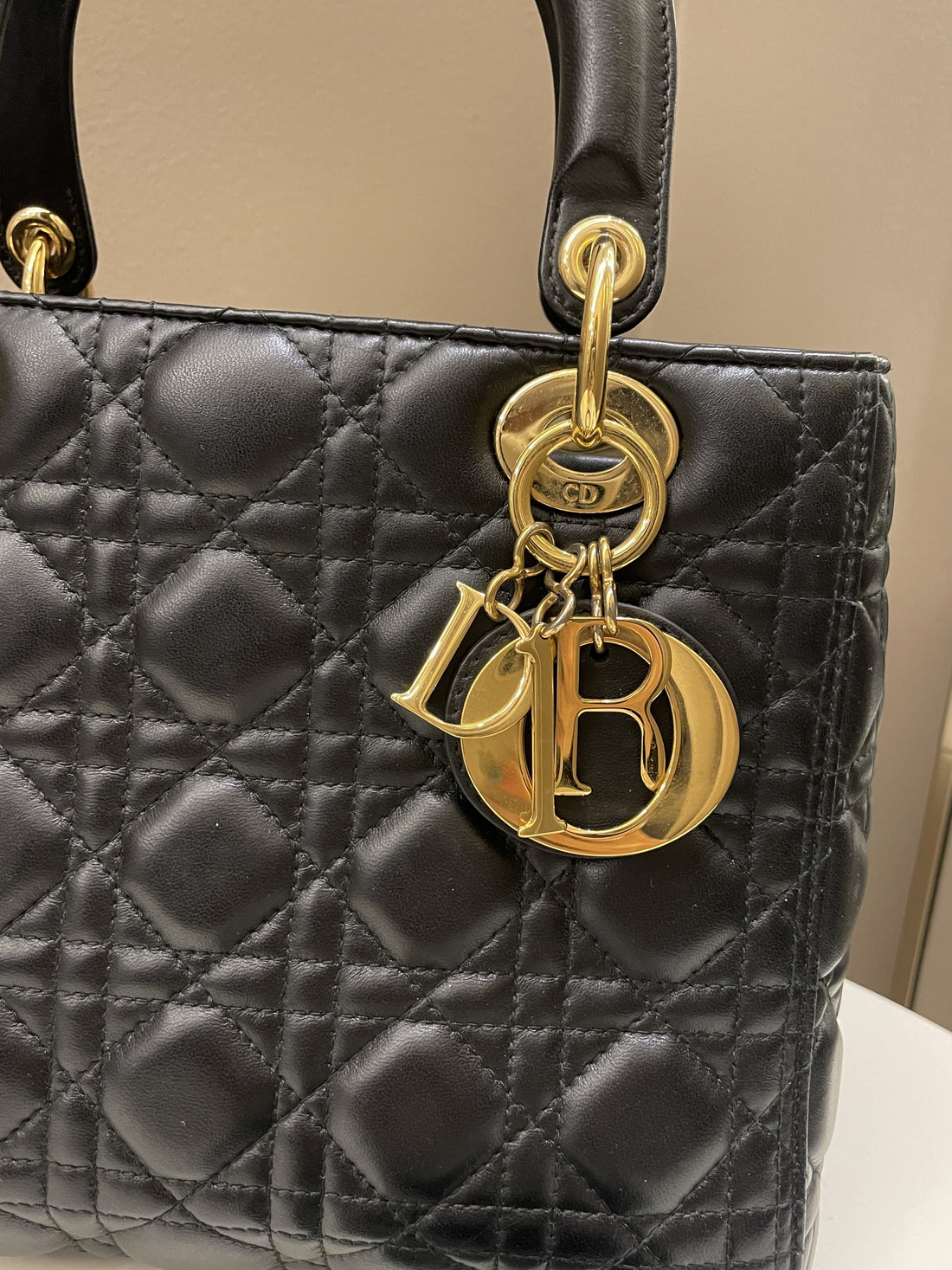 Dior Classic Lady Dior Black Lambskin - Bags