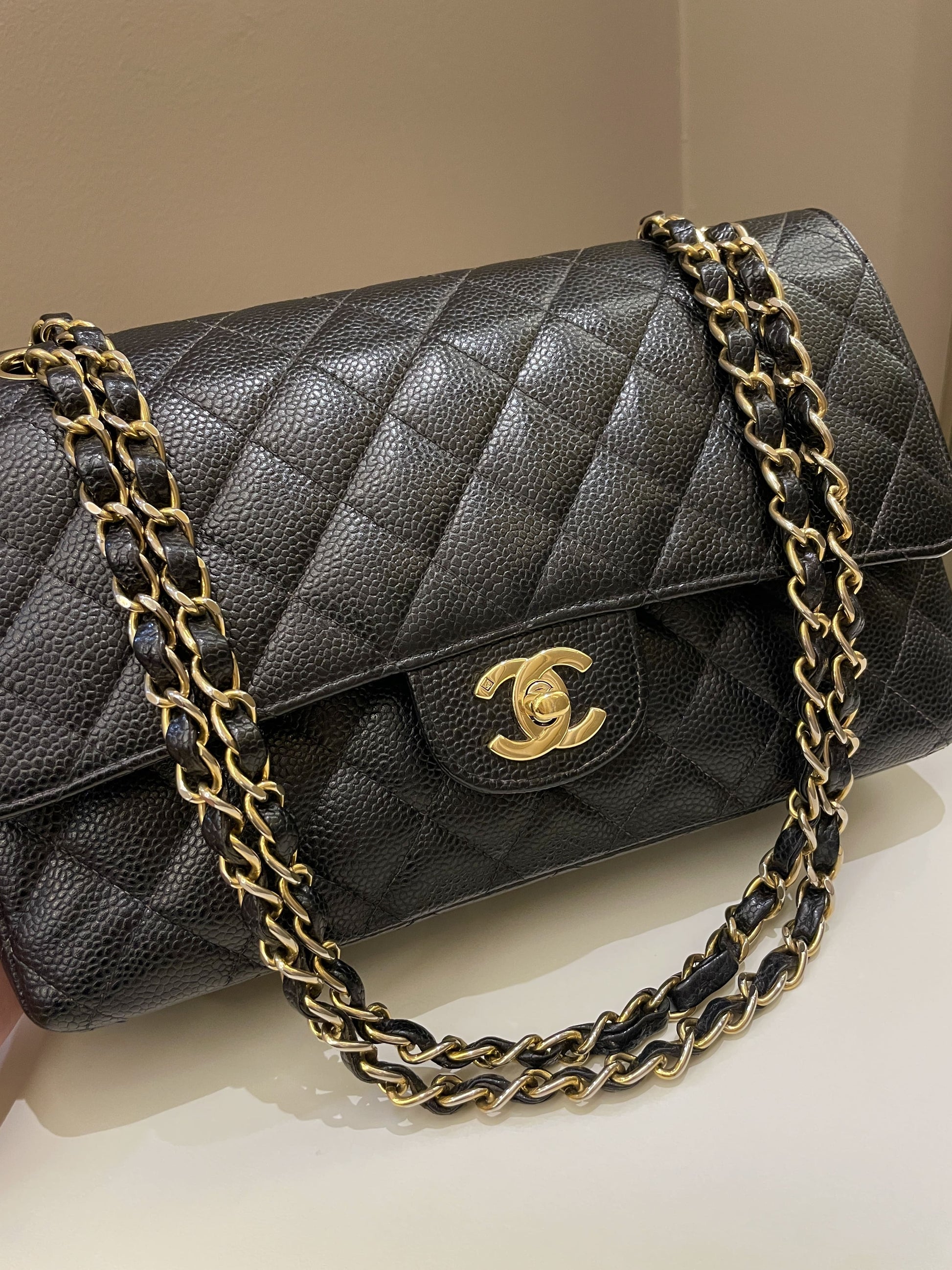 Chanel Vintage Classic Quilted Medium Double Flap Black - Bags
