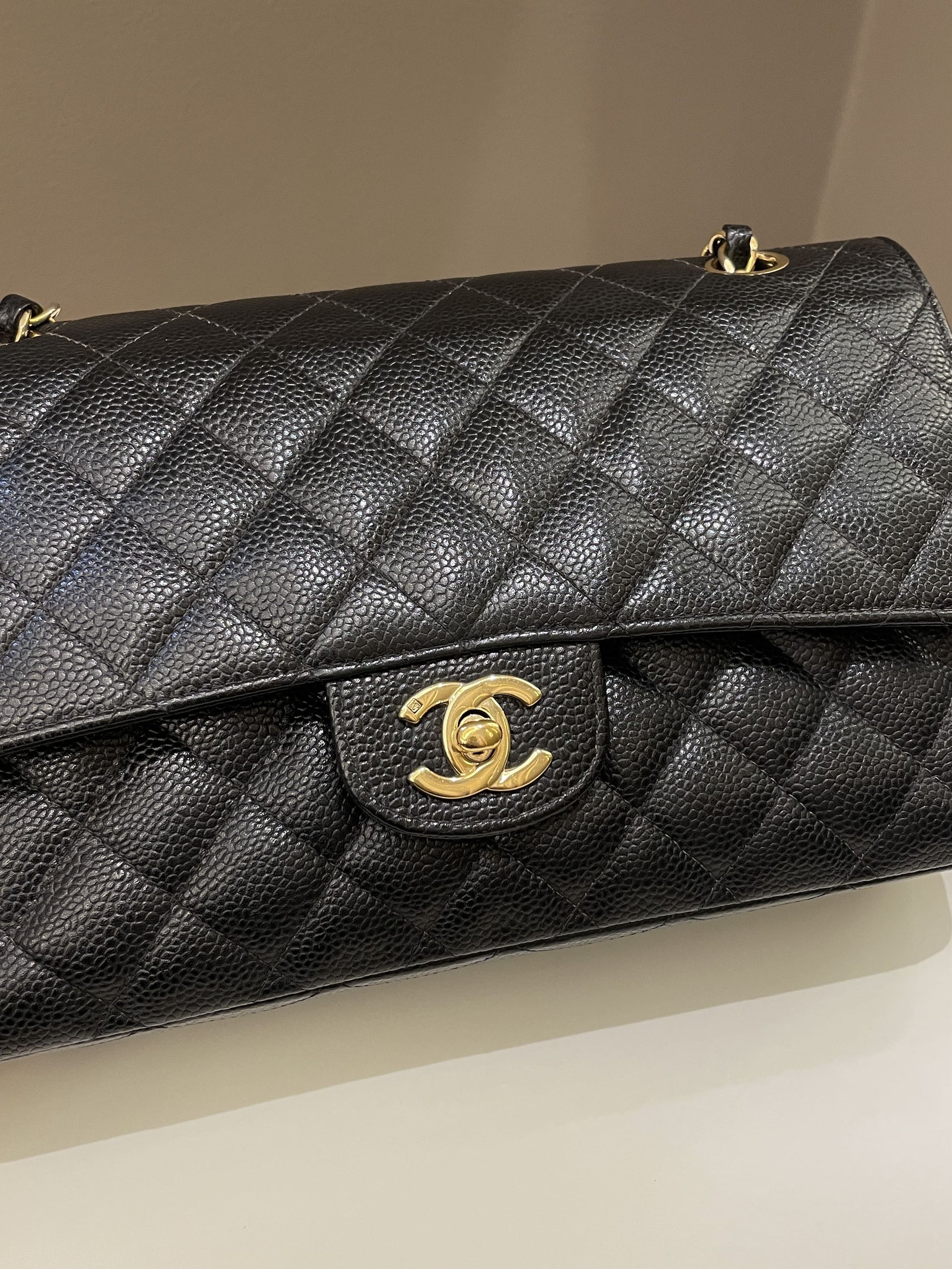 Chanel Vintage Classic Quilted Medium Double Flap Black - Bags - 4