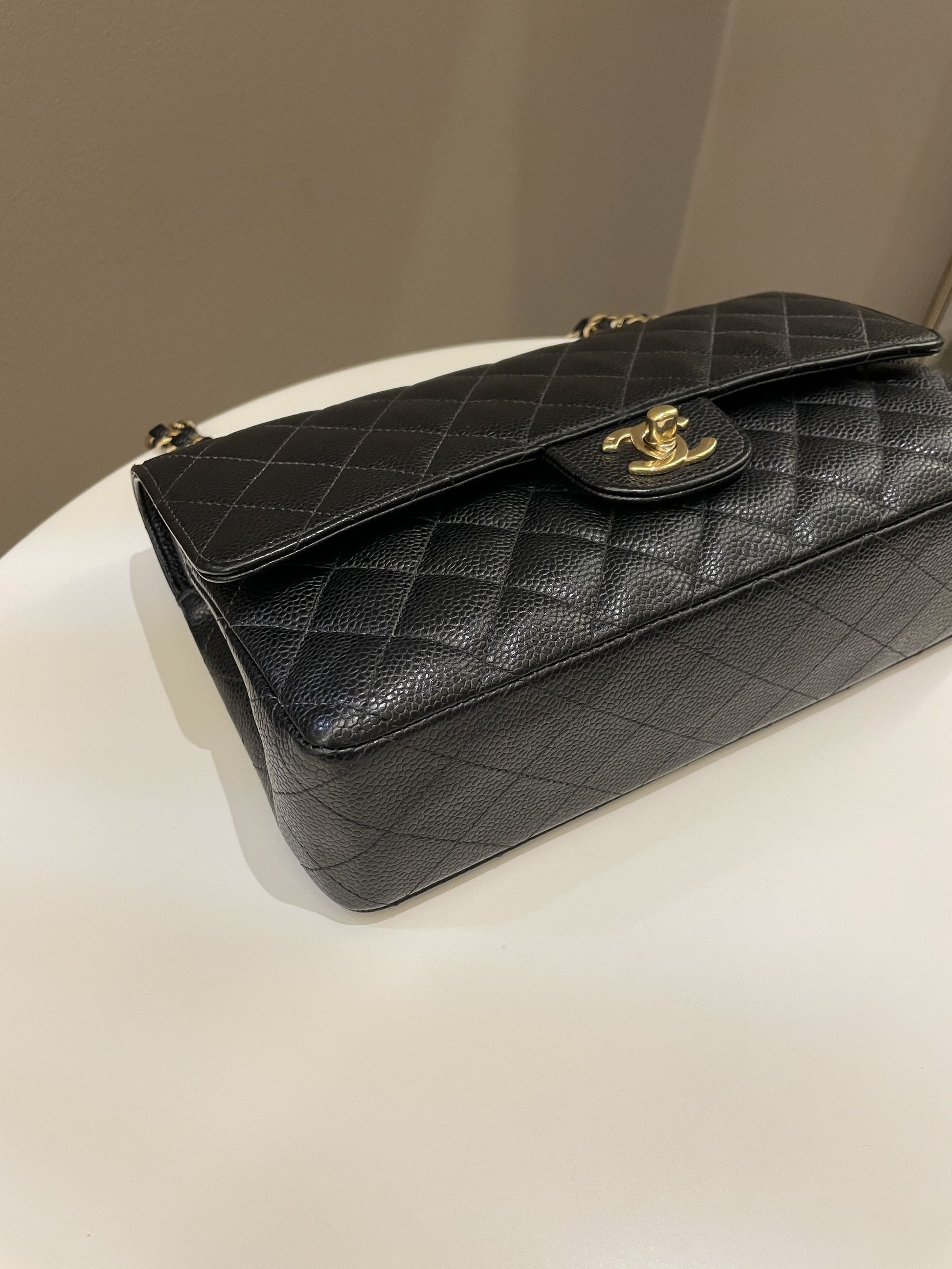 Chanel Vintage Classic Quilted Medium Double Flap Black - Bags - 12
