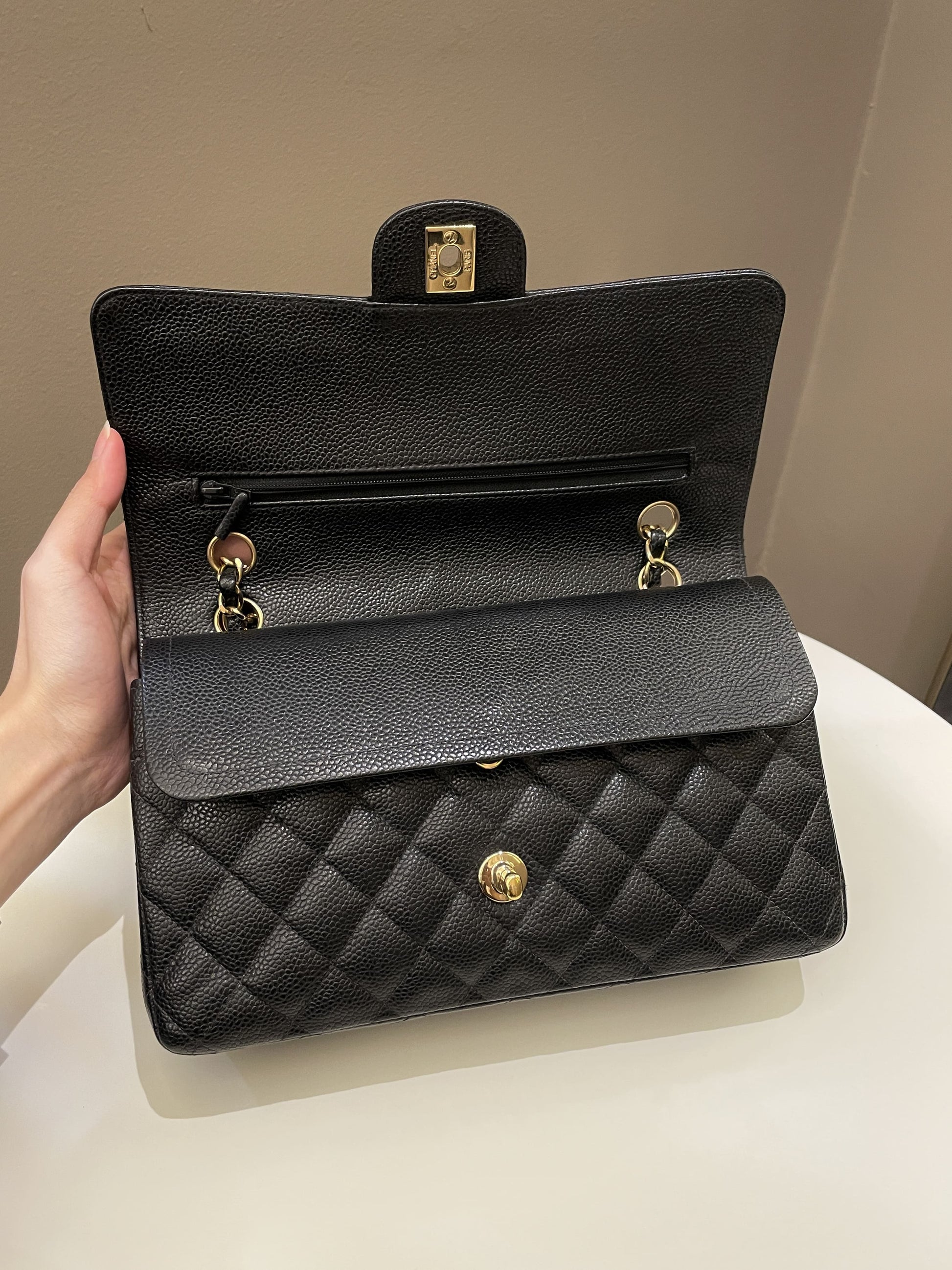 Chanel Vintage Classic Quilted Medium Double Flap Black - Bags - 14