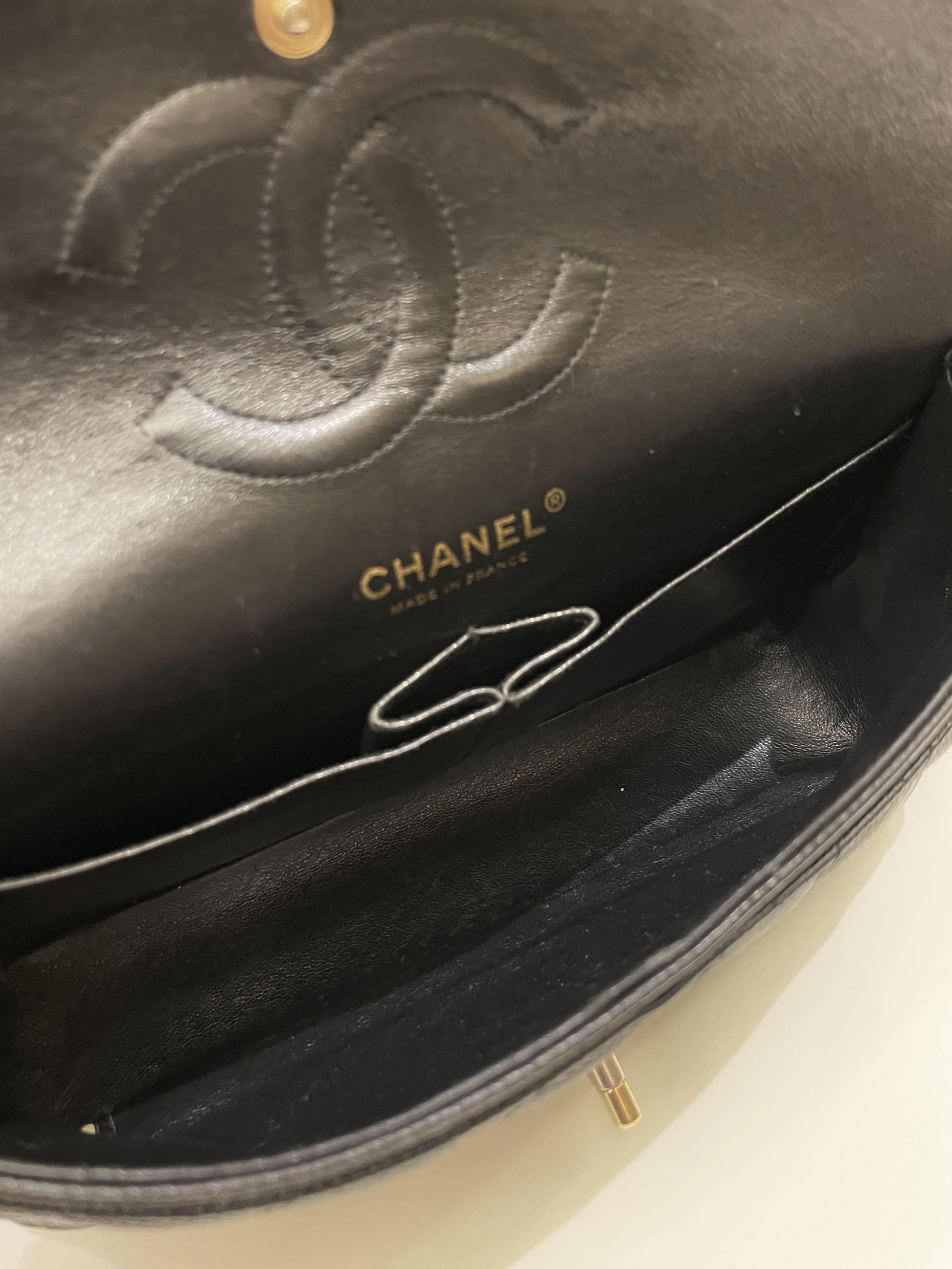 Chanel Vintage Classic Quilted Medium Double Flap Black - Bags - 17