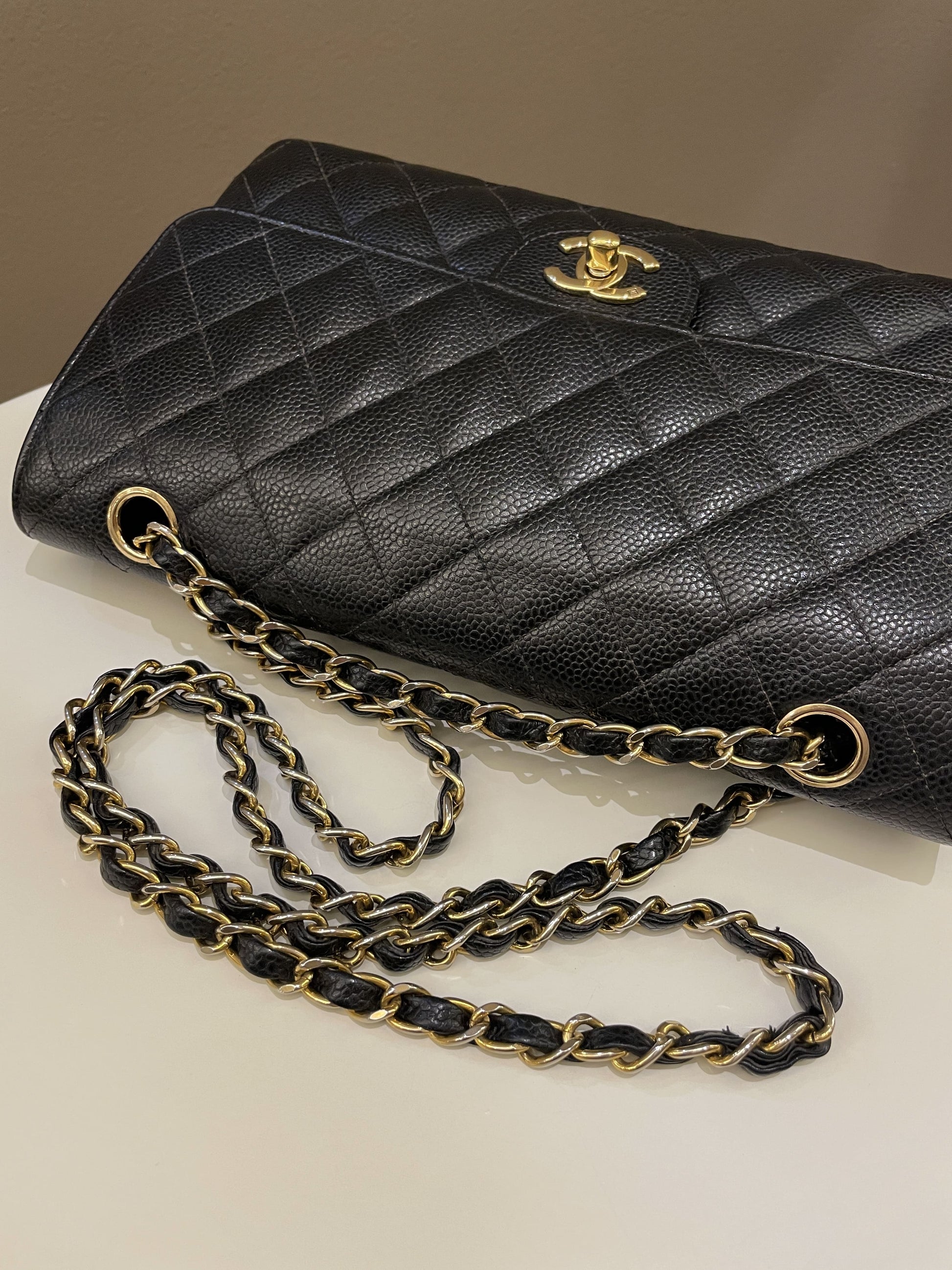 Chanel Vintage Classic Quilted Medium Double Flap Black - Bags - 19