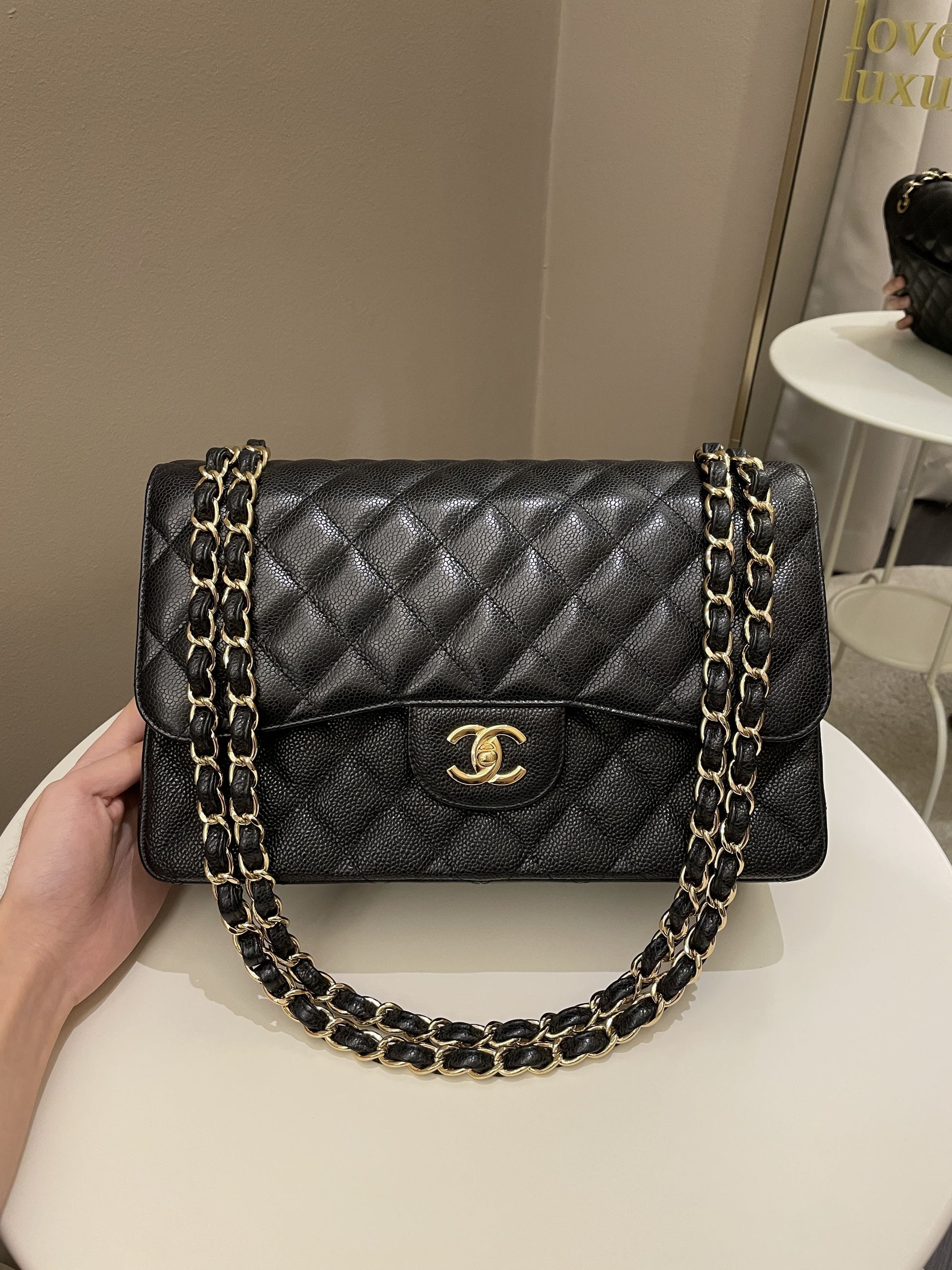 Chanel Classic Jumbo Double Flap Black Caviar - Bags - 20
