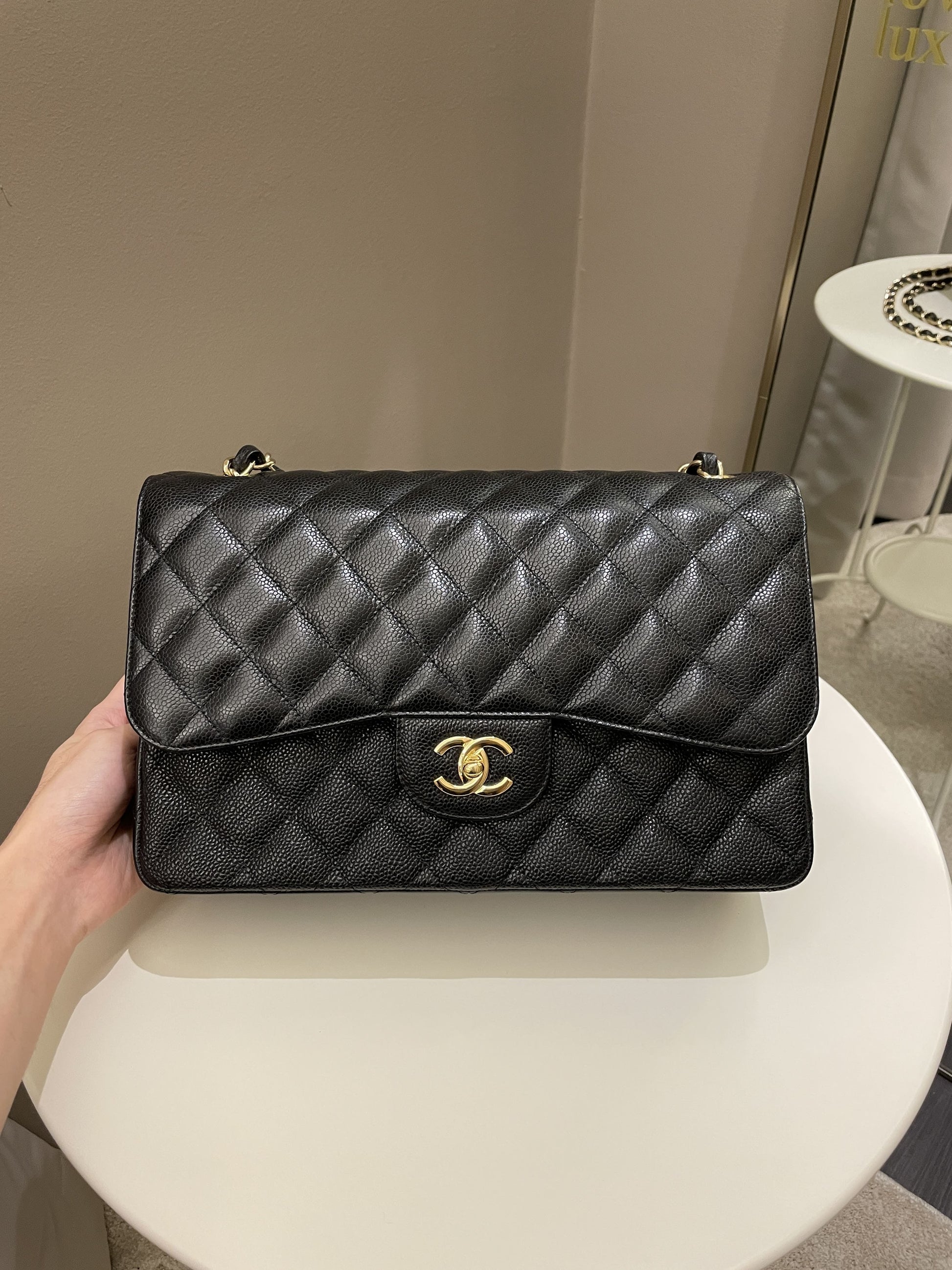 Chanel Classic Jumbo Double Flap Black Caviar - Bags - 2