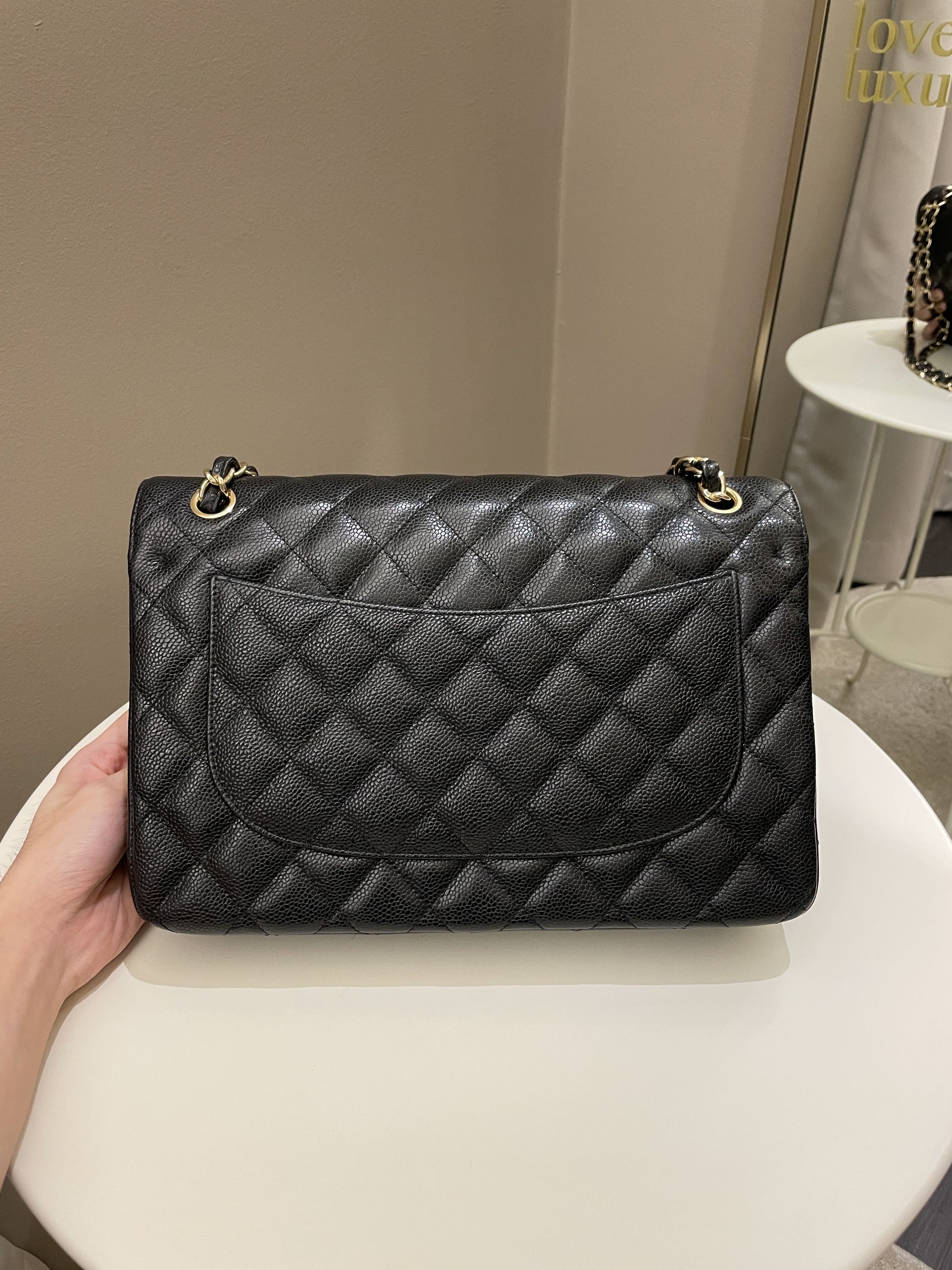 Chanel Classic Jumbo Double Flap Black Caviar - Bags - 3