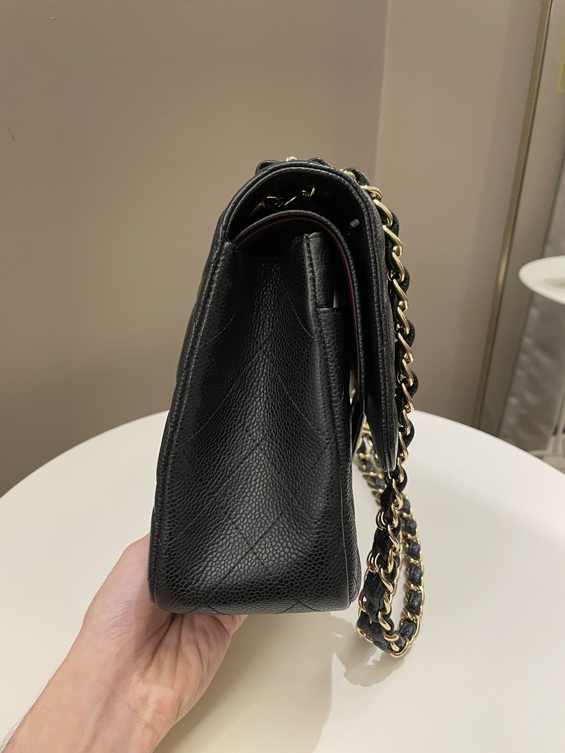 Chanel Classic Jumbo Double Flap Black Caviar - Bags - 4