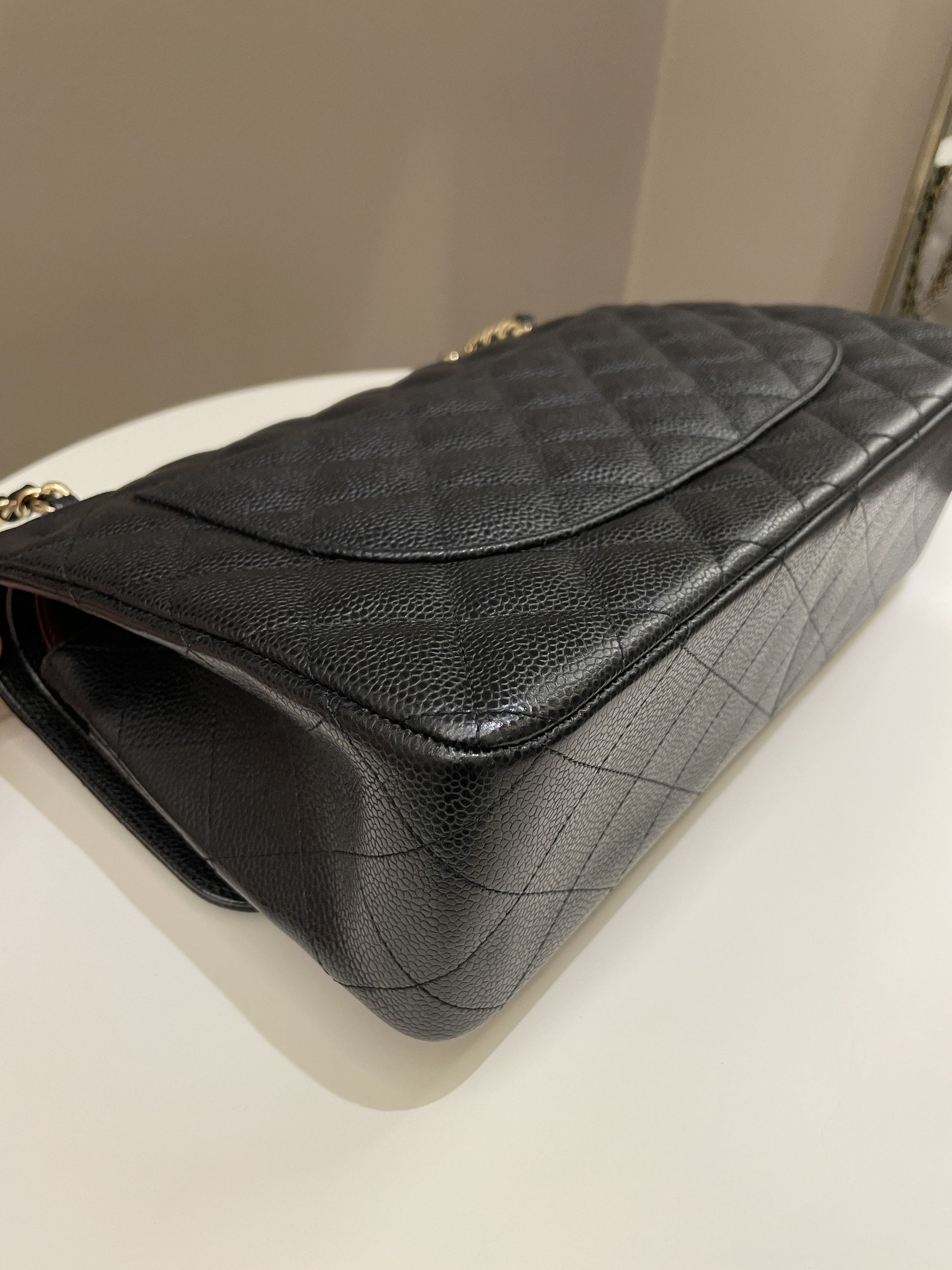 Chanel Classic Jumbo Double Flap Black Caviar - Bags - 9