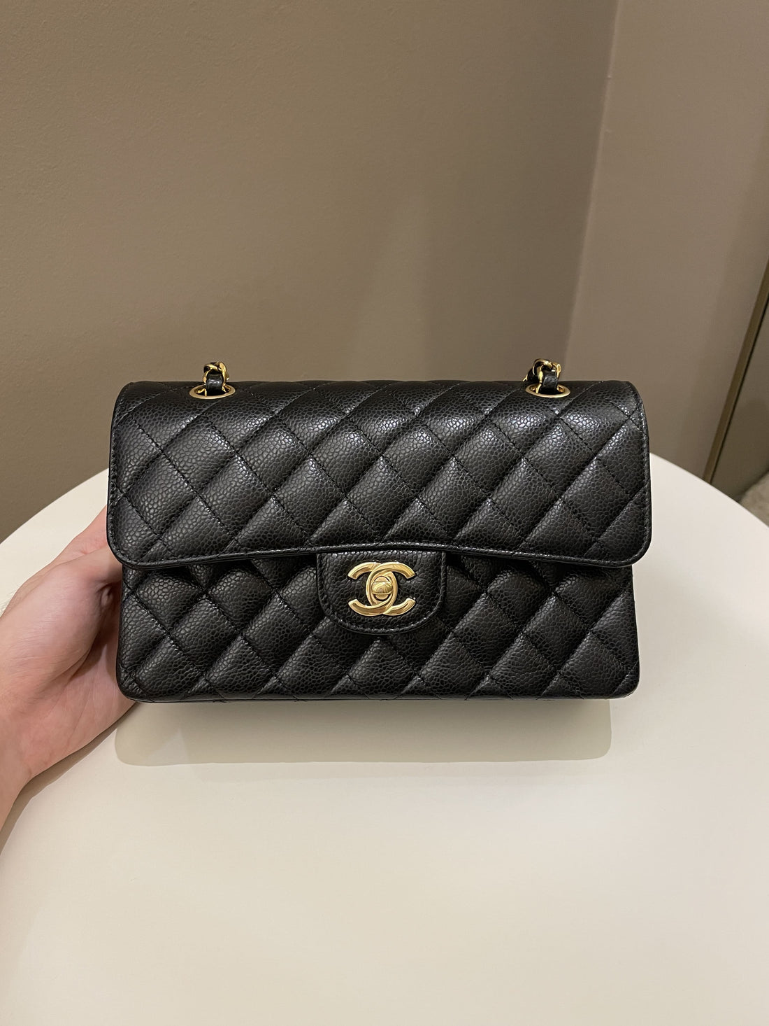 Chanel Classic Quilted Small Double Flap Black Caviar - Bags