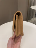 Chanel Classic Quilted Wallet on Chain Dark Beige Milk Tea Caviar - Bags - 5