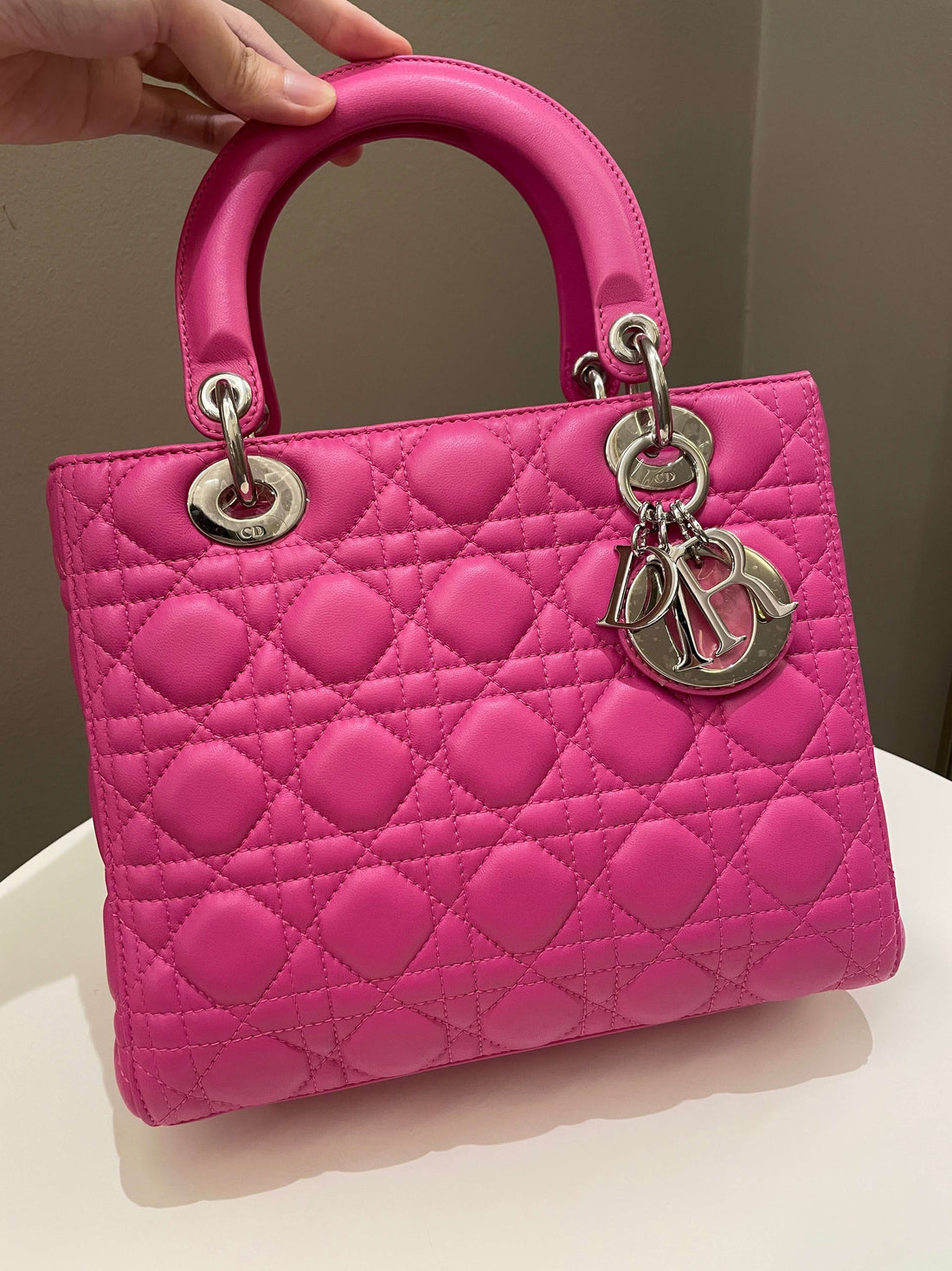 Dior Classic Lady Dior Bubble Gum Pink Lambskin - Bags