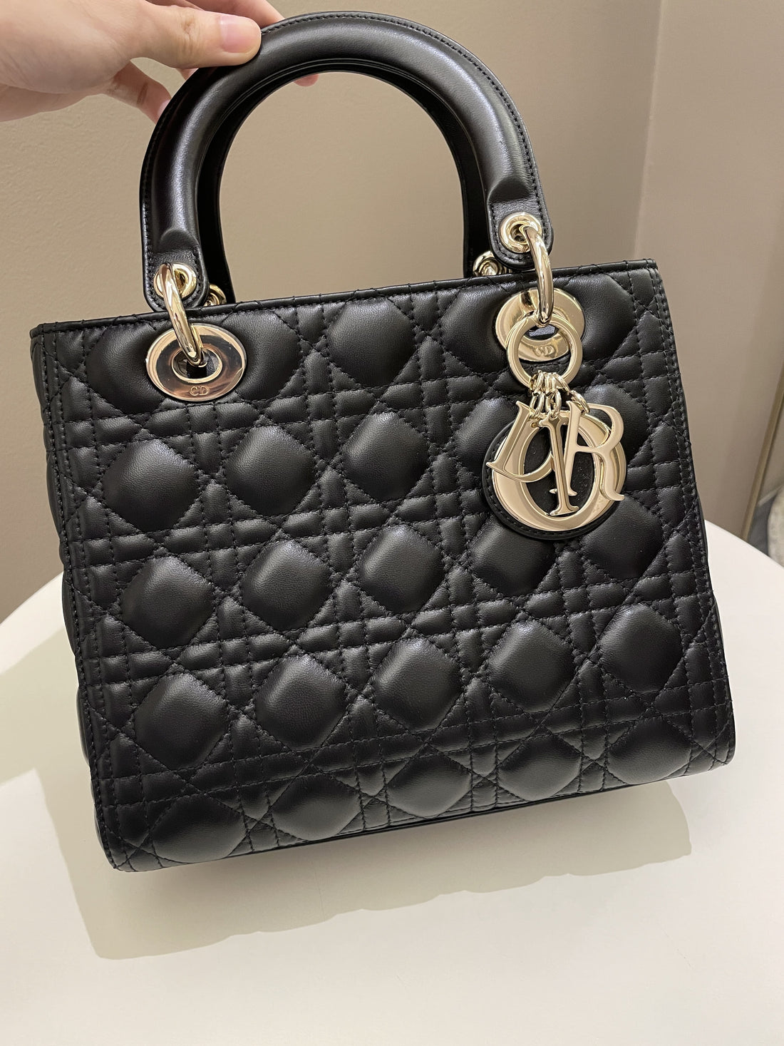 Dior Classic Lady Dior Black Lambskin - Bags