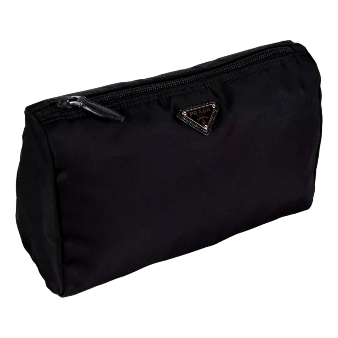 Prada Re-Nylon Necessaire Tessuto Nylon Nero Black Large Pouch Clutch Bag - Handbags