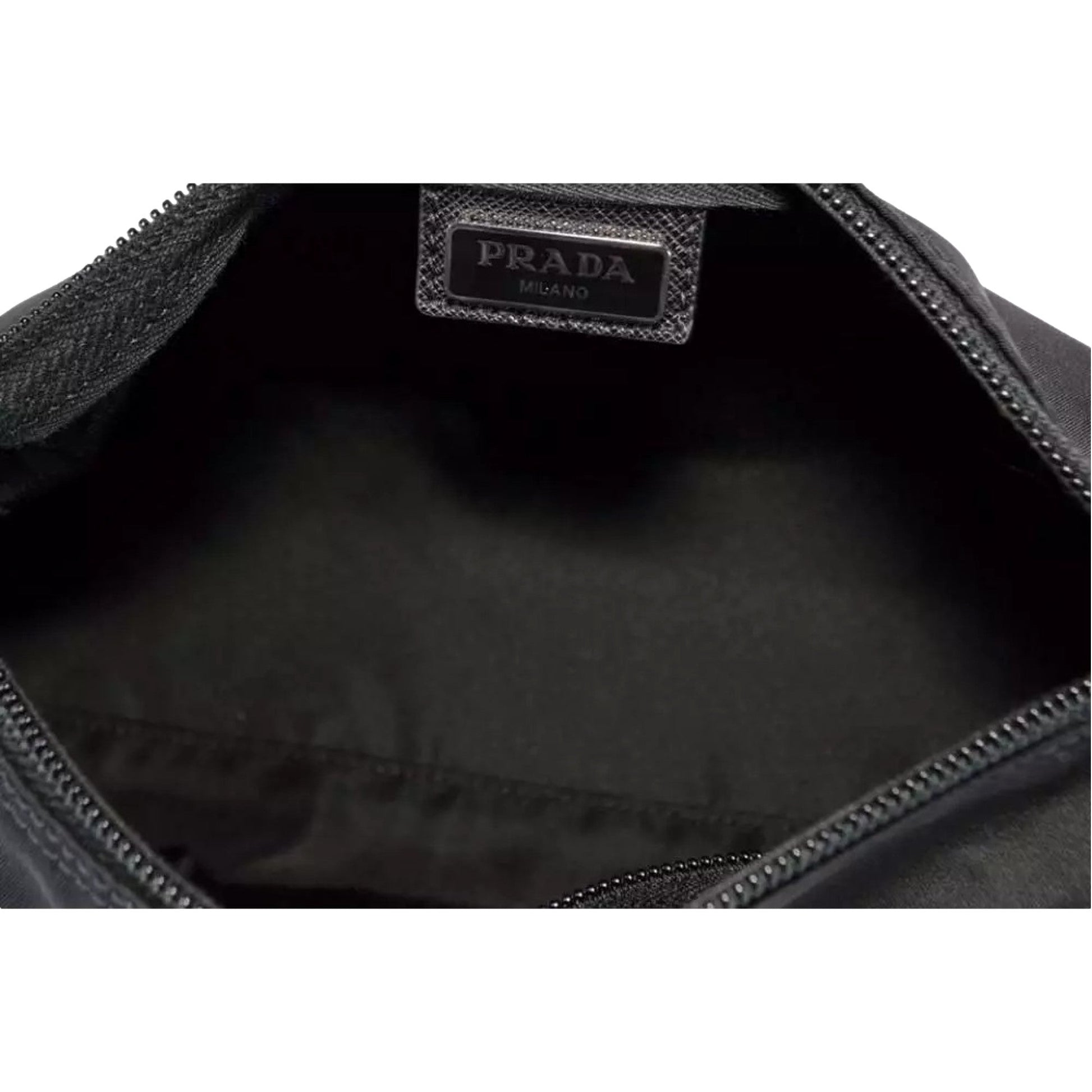 Prada Re-Nylon Necessaire Tessuto Nylon Nero Black Large Pouch Clutch Bag - Handbags - 7