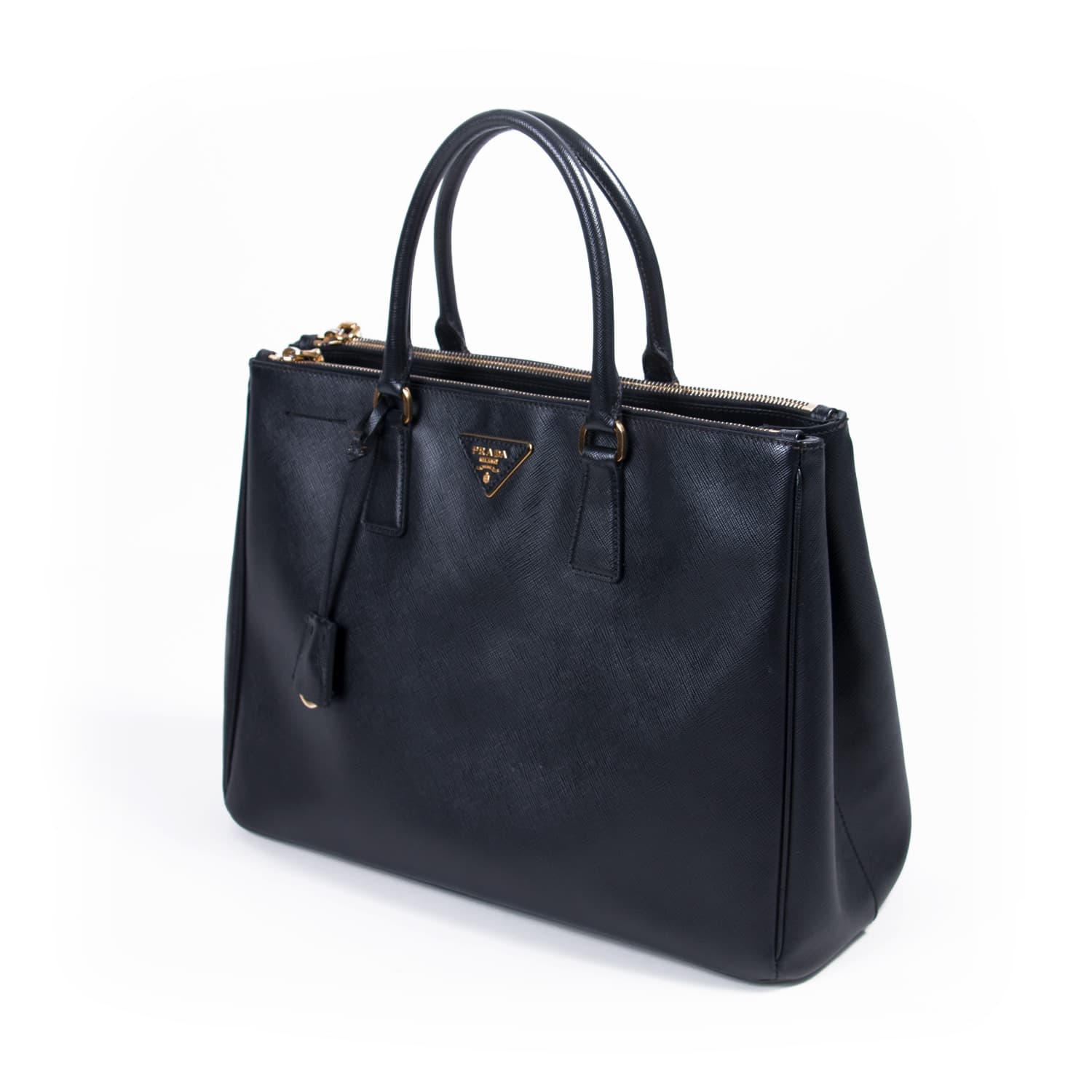 Prada Large Saffiano Lux Double Zip Tote Bag - Bags - 2