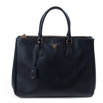 Prada Large Saffiano Lux Double Zip Tote Bag - Bags