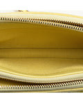 Denim Fringe Double Zip Clutch with Leather-Woven Chain Strap - Handbags, Wallets & Cases - 4