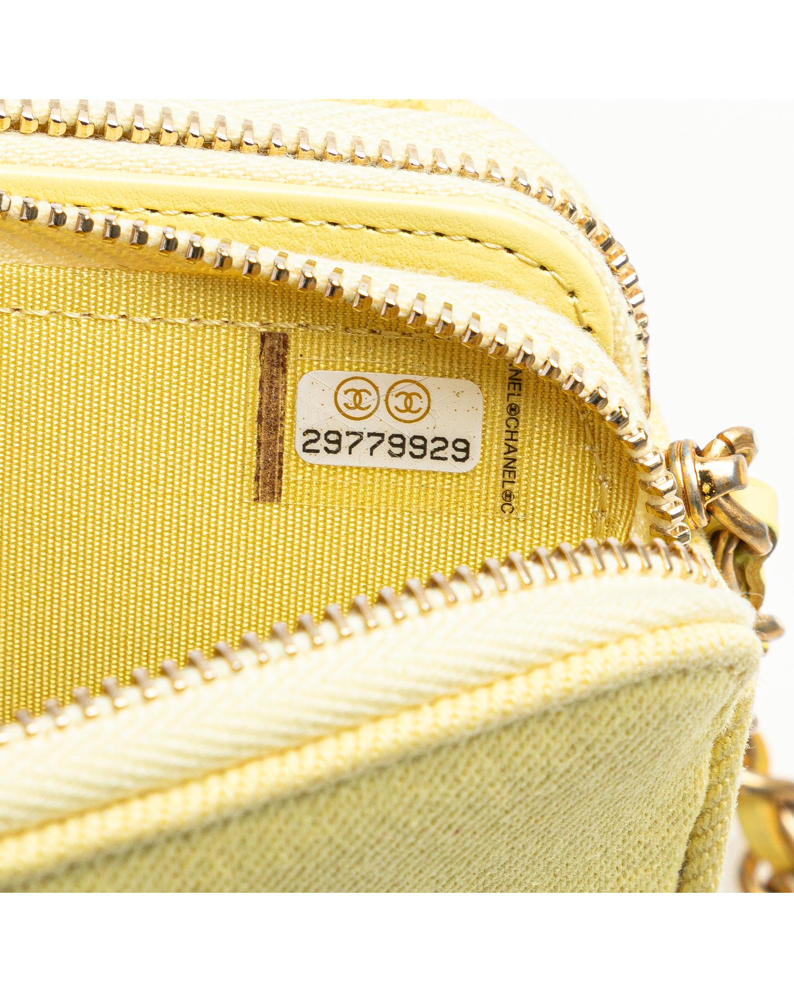 Denim Fringe Double Zip Clutch with Leather-Woven Chain Strap - Handbags, Wallets & Cases - 9