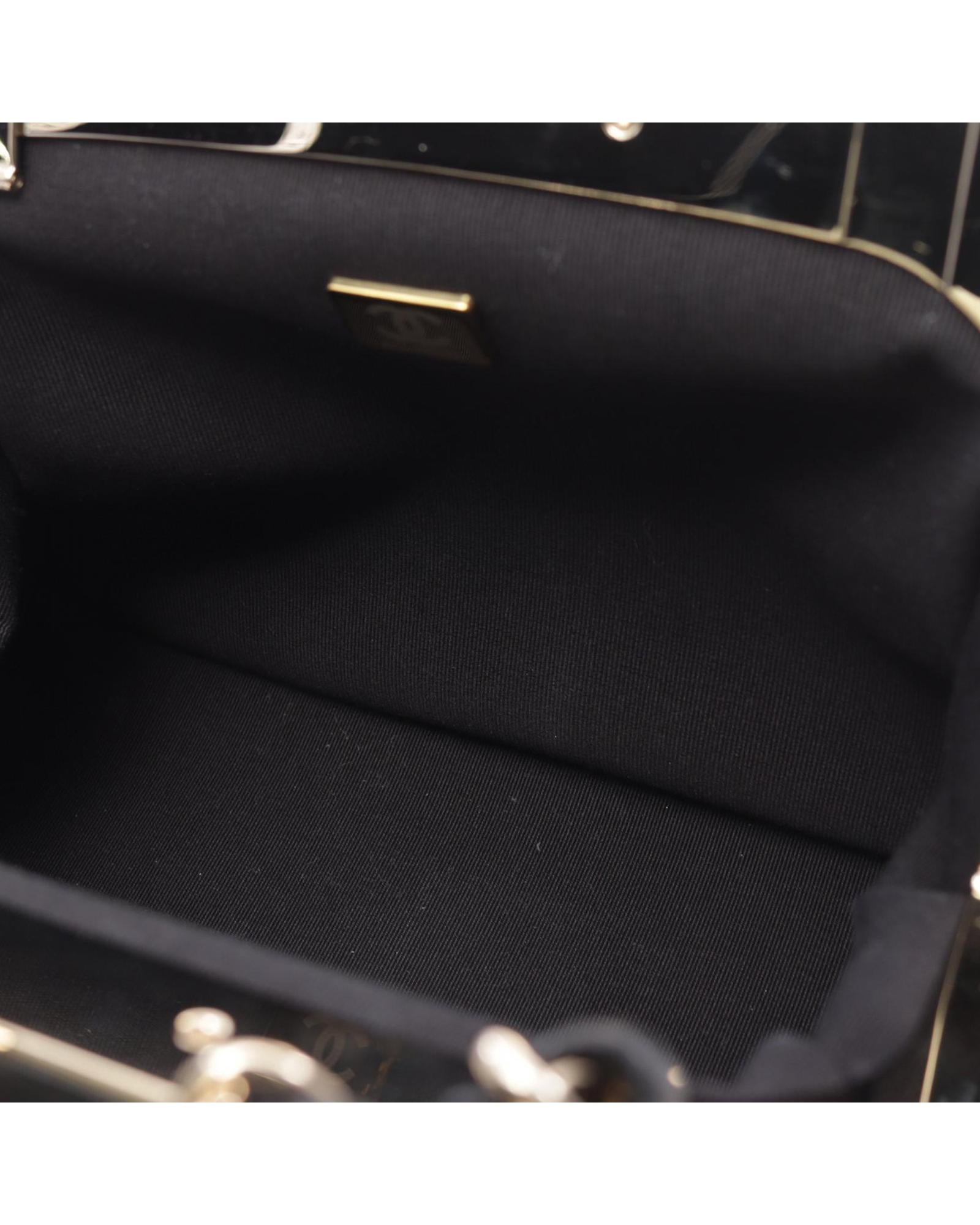 Quilted Lambskin Clutch with Chain and Kiss Lock - Handbag & Wallet Accessories - 6