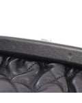 Quilted Lambskin Clutch with Chain and Kiss Lock - Handbag & Wallet Accessories - 9