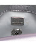 Quilted Gradient Metallic Calfskin Clutch with Chain Handle and Twist Lock Flap - Handbags, Wallets & Cases - 6