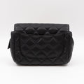 Small Flap Cosmetic Case Quilted Caviar Black - Bags - 3