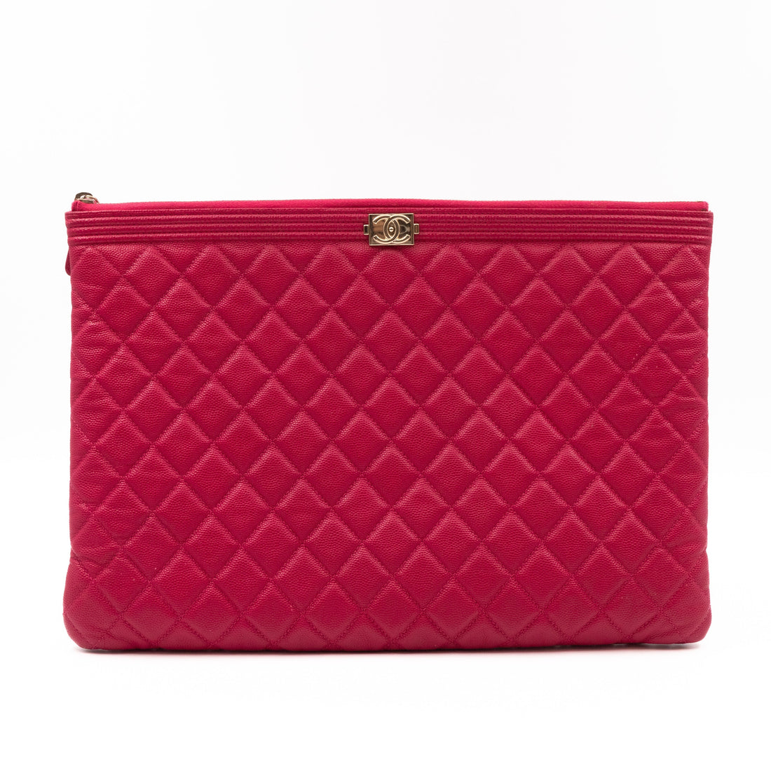 Boy O Case Clutch Large Pink Caviar Leather - Wallet