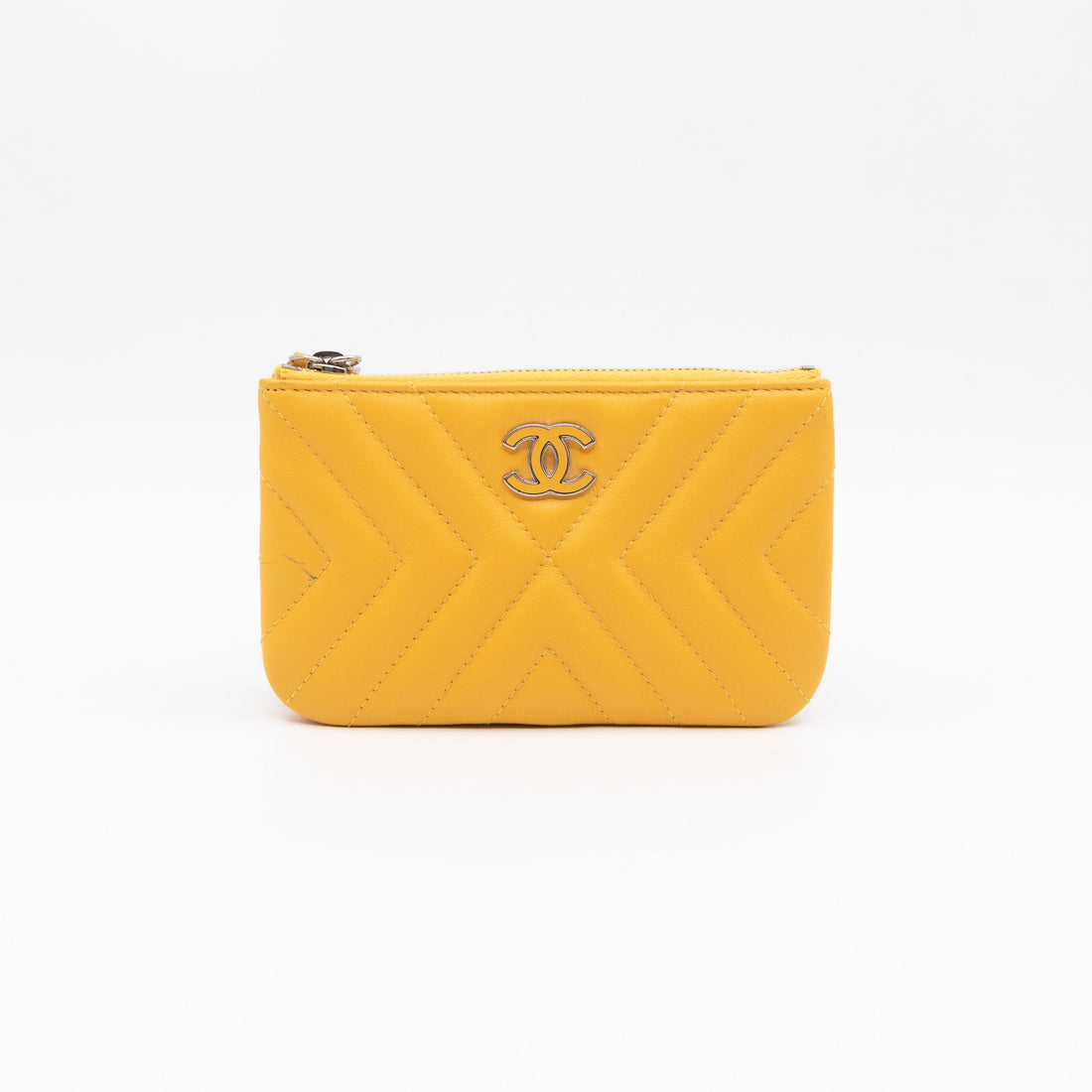 Mini O Case Yellow Leather - Wallet