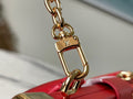 Red Monogram Clutch Leather Handbag for Women - 7