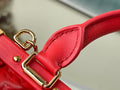 Red Monogram Clutch Leather Handbag for Women - 8