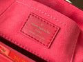 Red Monogram Clutch Leather Handbag for Women - 10