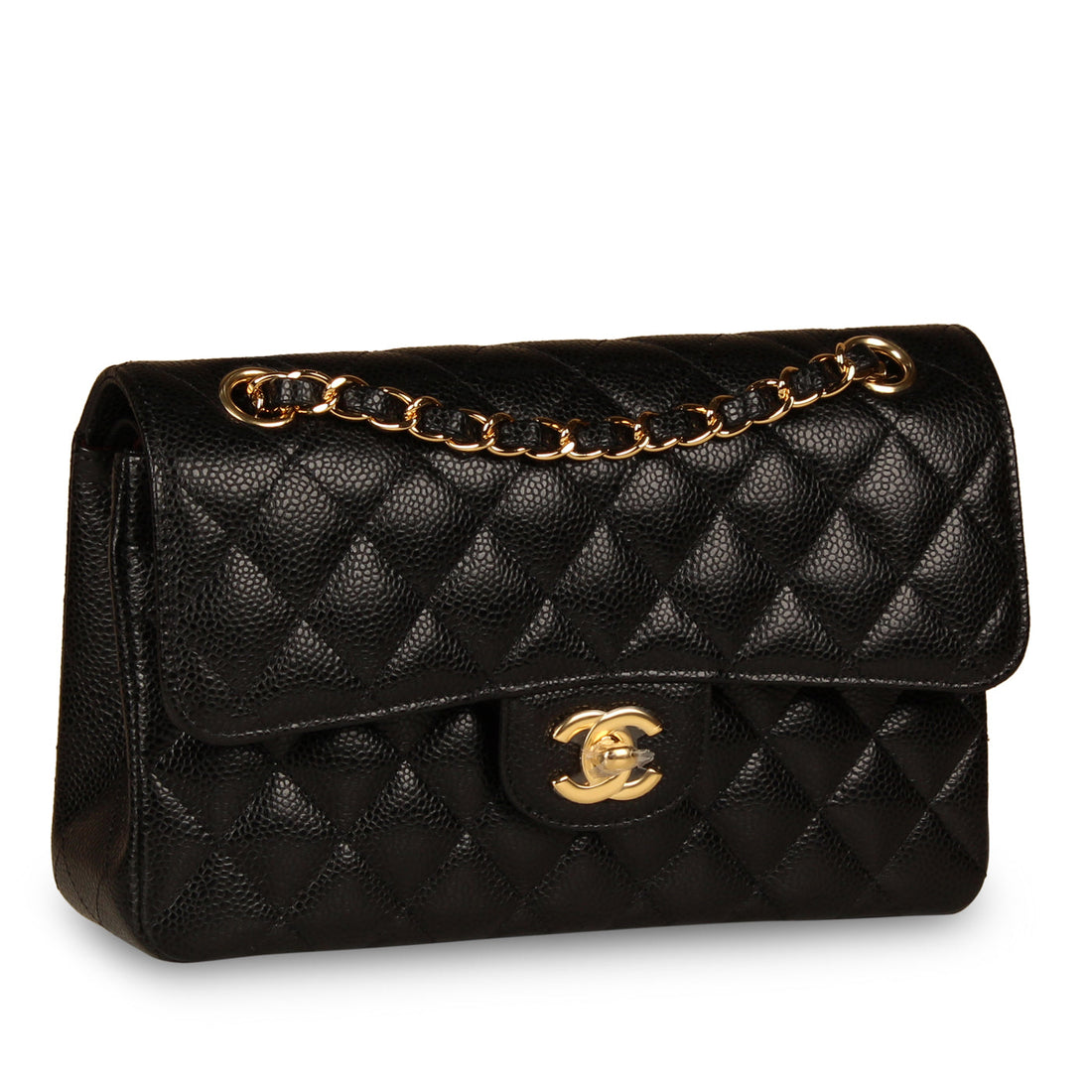 Black Classic Flap Bag - Small - Shoulder Bags