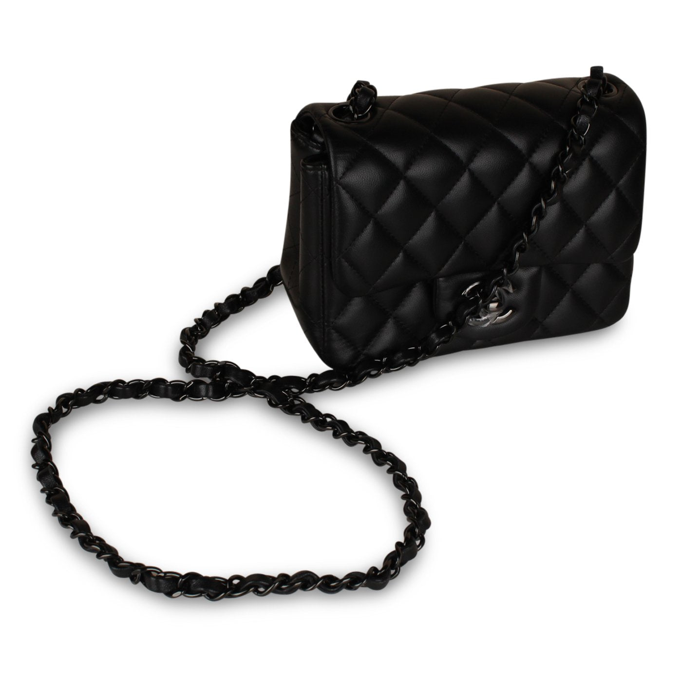 Classic Flap Bag - Mini Square So Black - Shoulder Bags - 8