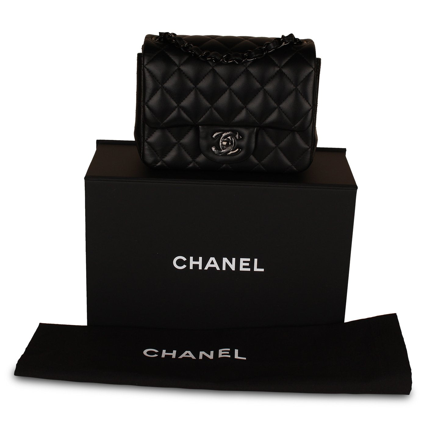 Classic Flap Bag - Mini Square So Black - Shoulder Bags - 9
