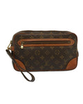 Monogram Canvas Clutch Bag with Wrist Strap - Handbags, Wallets & Cases
