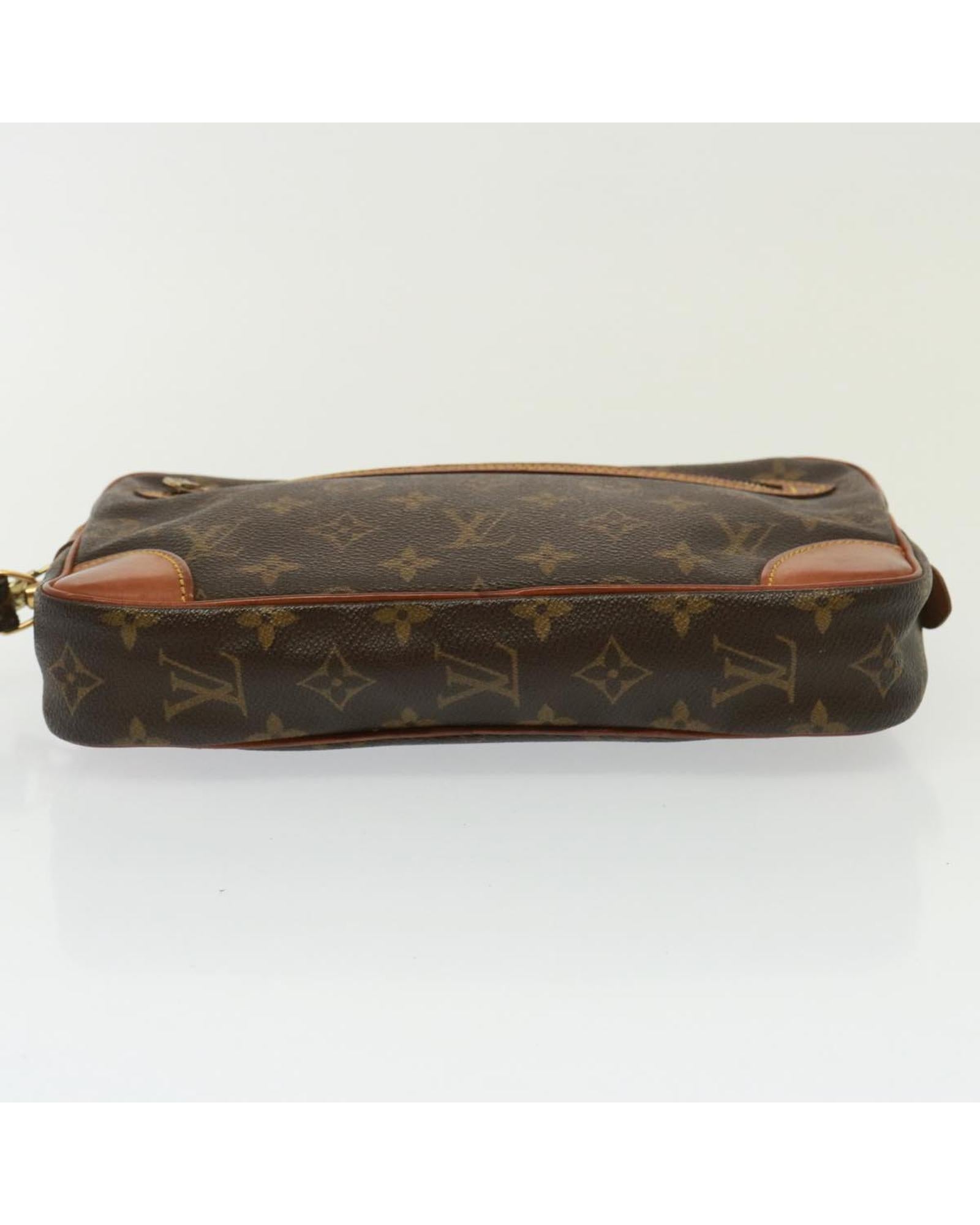 Monogram Canvas Clutch Bag with Wrist Strap - Handbags, Wallets & Cases - 5