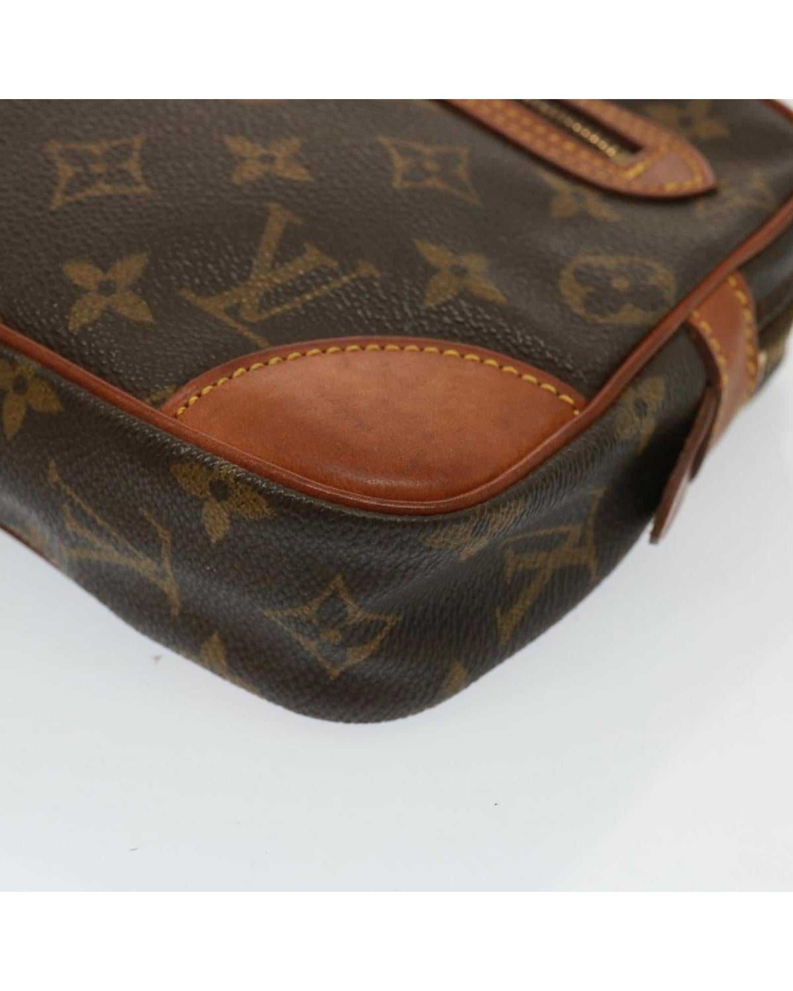 Monogram Canvas Clutch Bag with Wrist Strap - Handbags, Wallets & Cases - 8