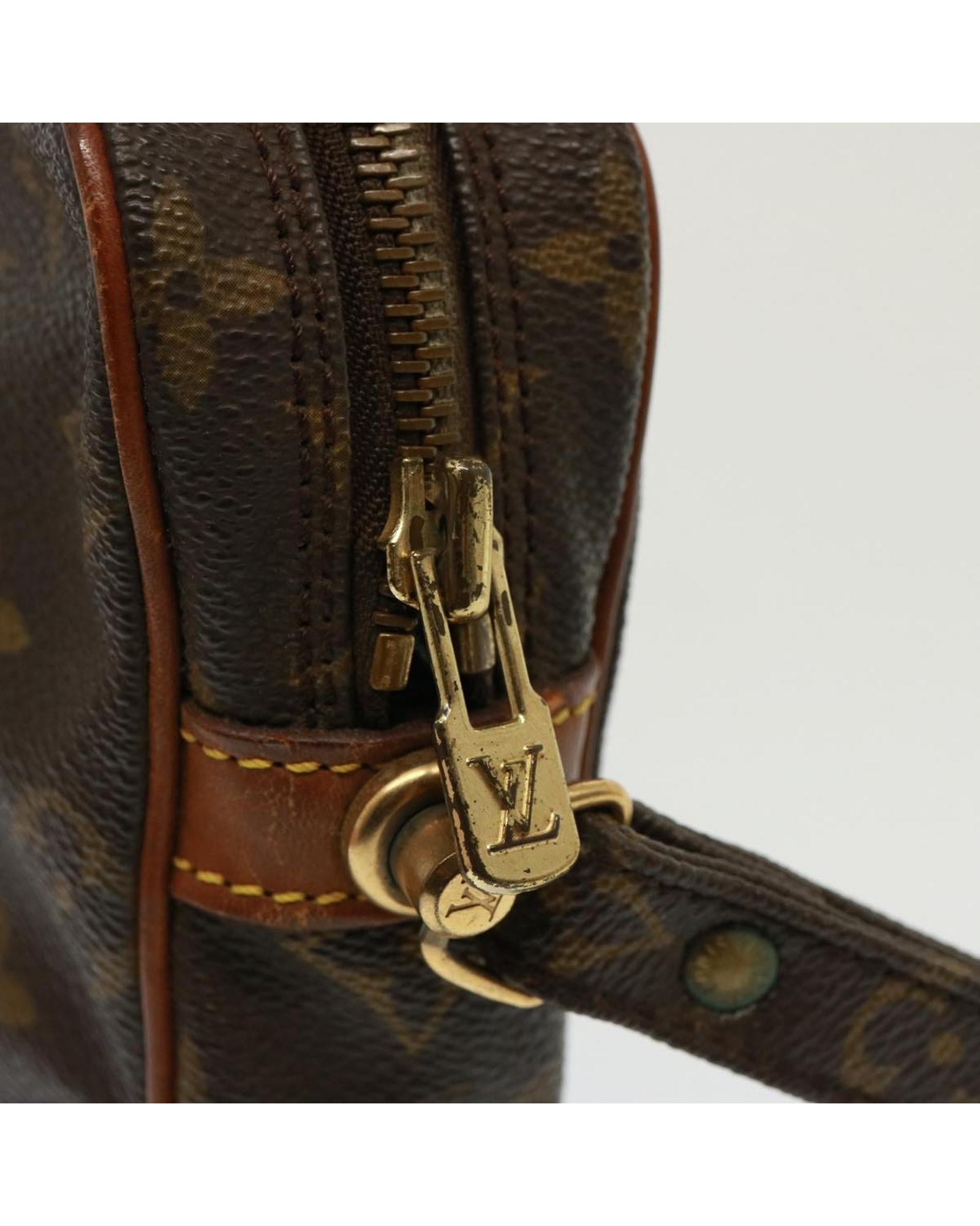 Monogram Canvas Clutch Bag with Wrist Strap - Handbags, Wallets & Cases - 9